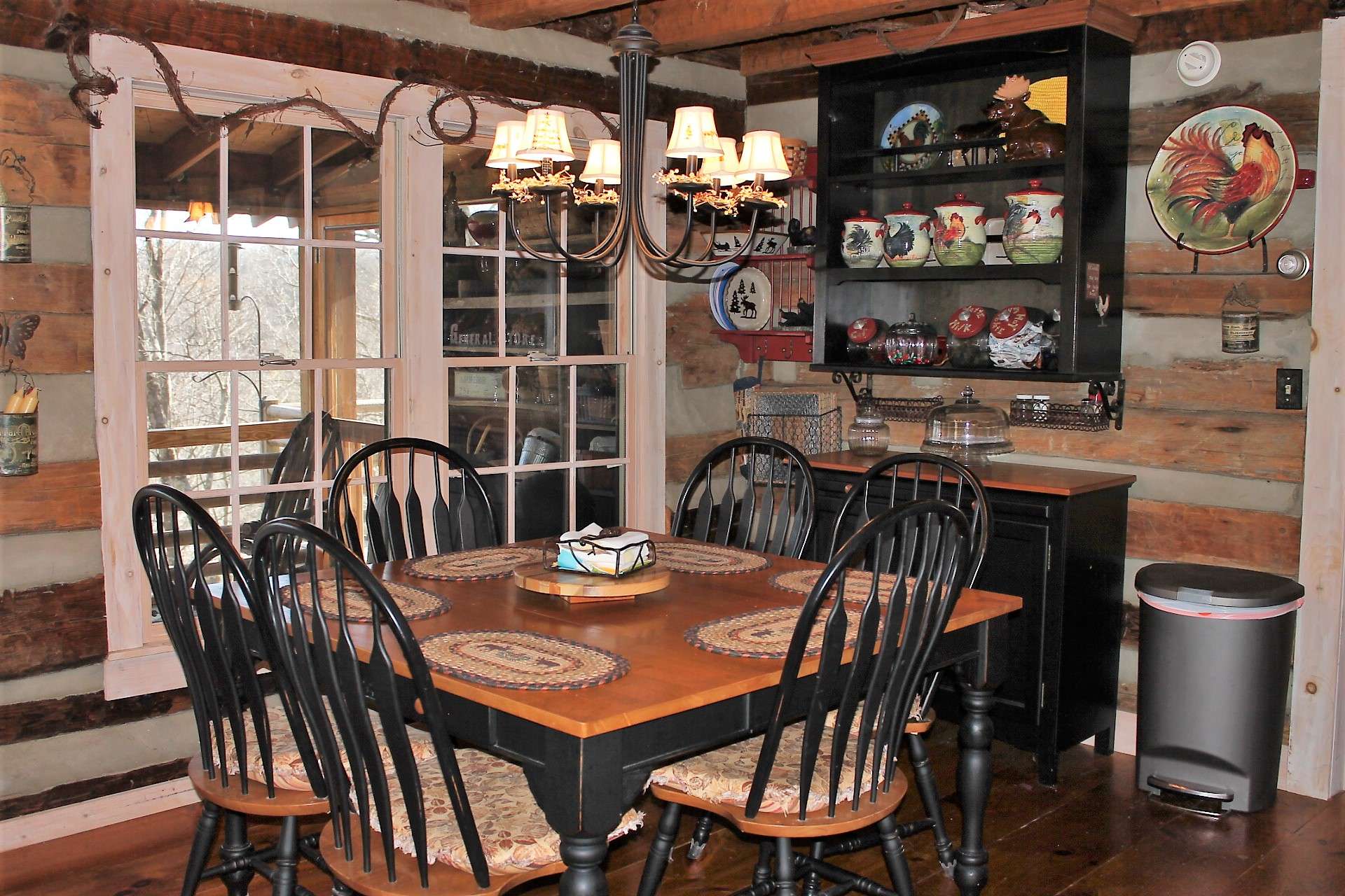 Dining area is spacious for larger family get togethers.