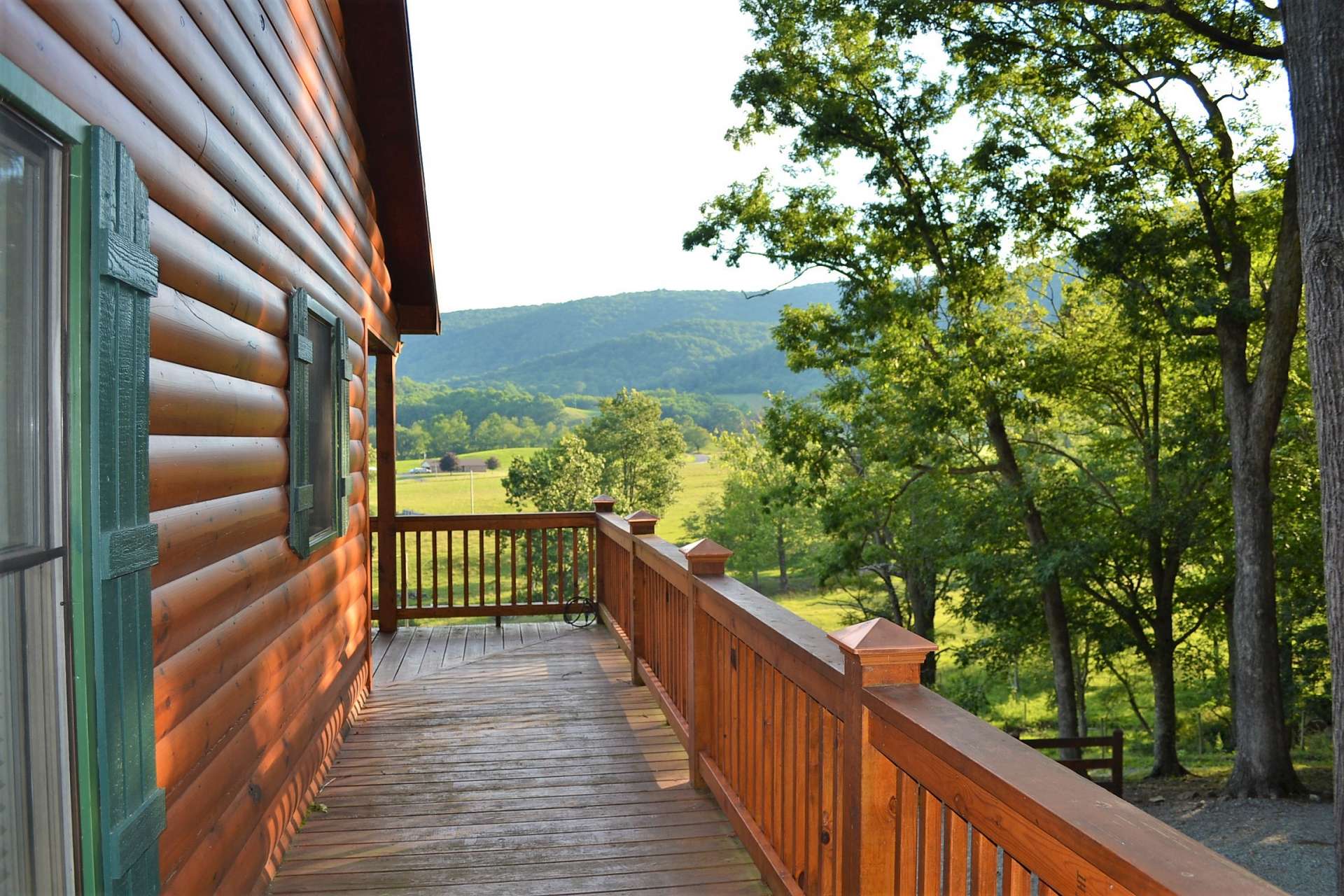 The deck greets you with the views as you enter to the front covered porch.