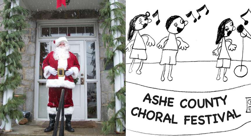 Ashe County Arts Council Sponsors Choral Festival and Santa Visit!