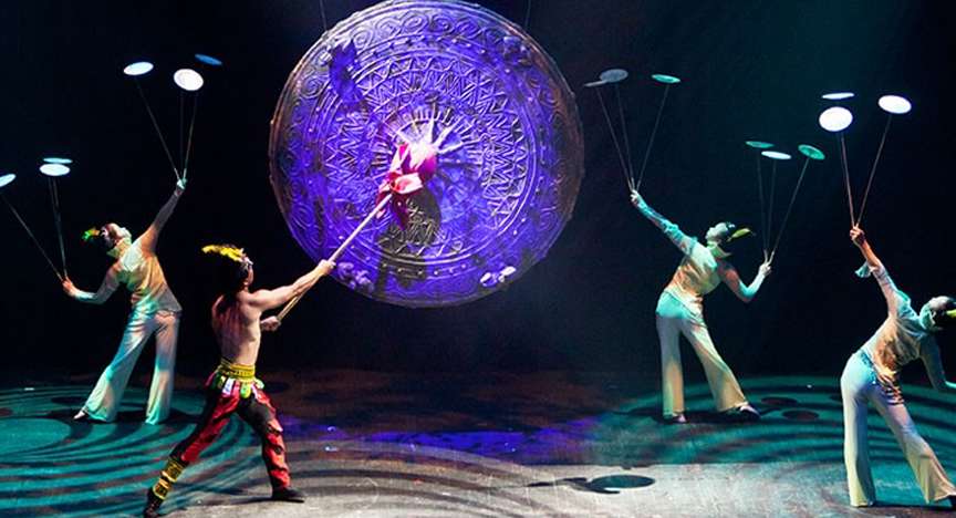 Golden Dragon Acrobats Perform in Boone