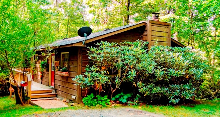 Blue Ridge Mountain Log Cabin Tucked in the Woods