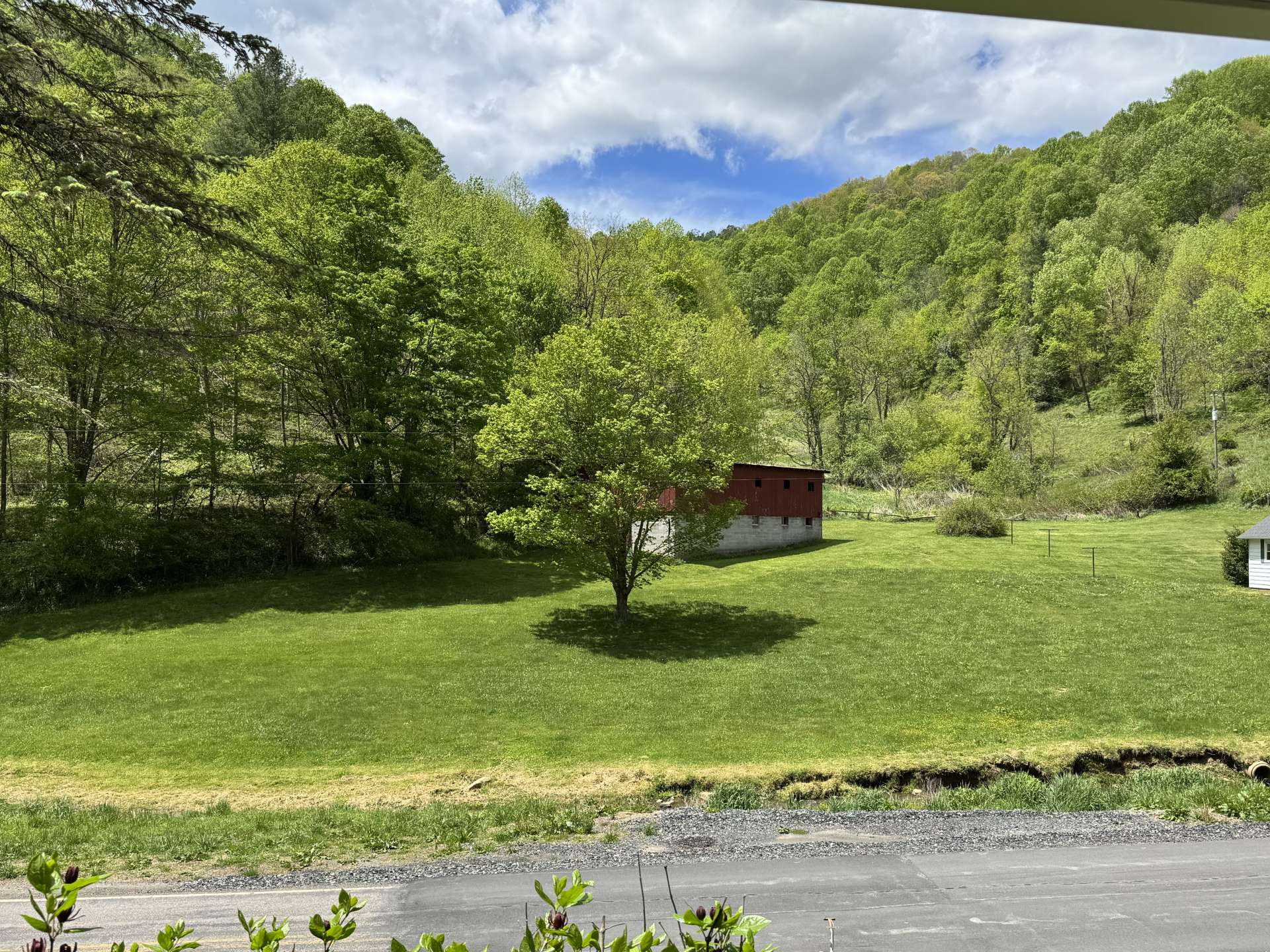 View from covered front porch