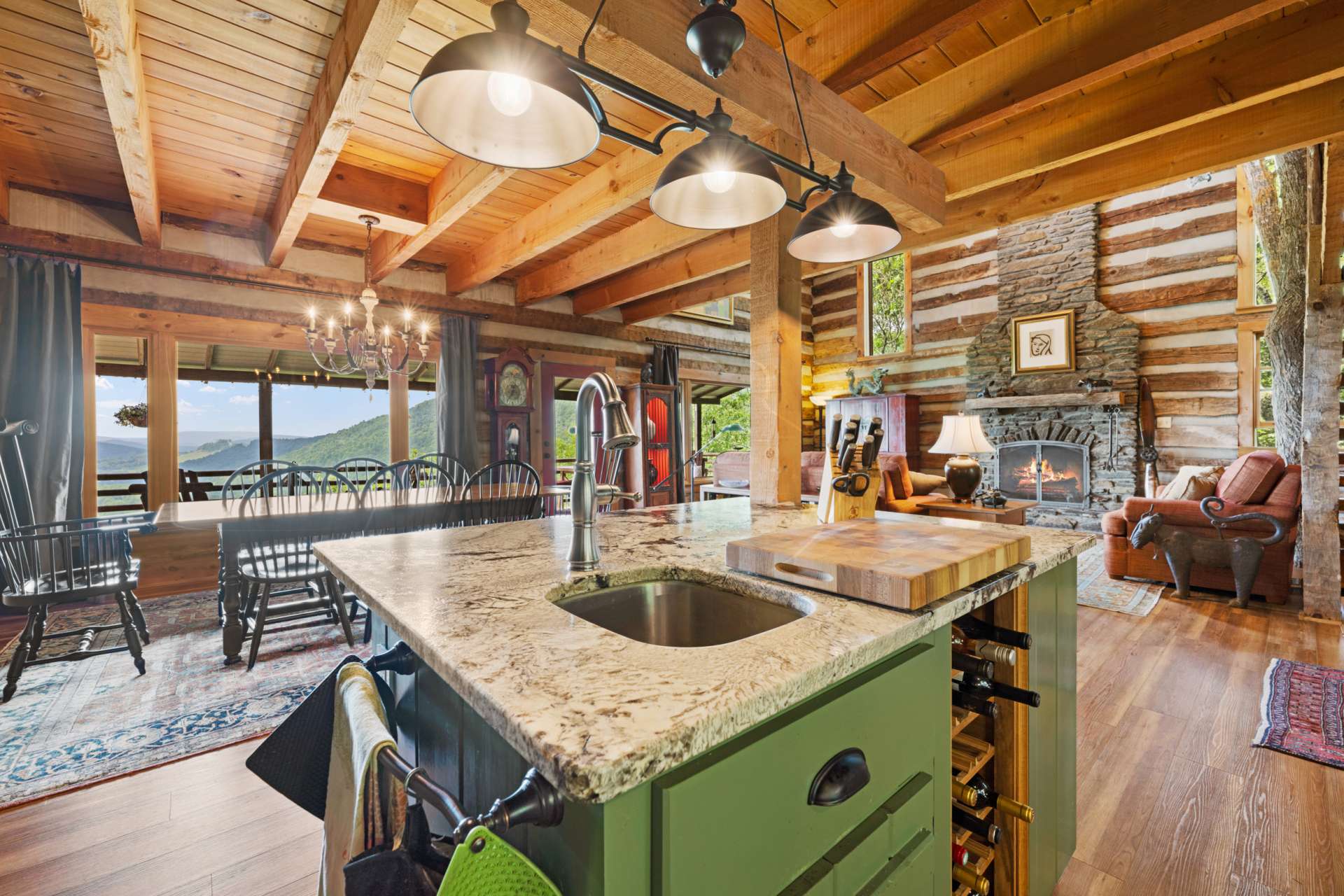 Be careful chopping veggies with the added distraction of this awesome view!