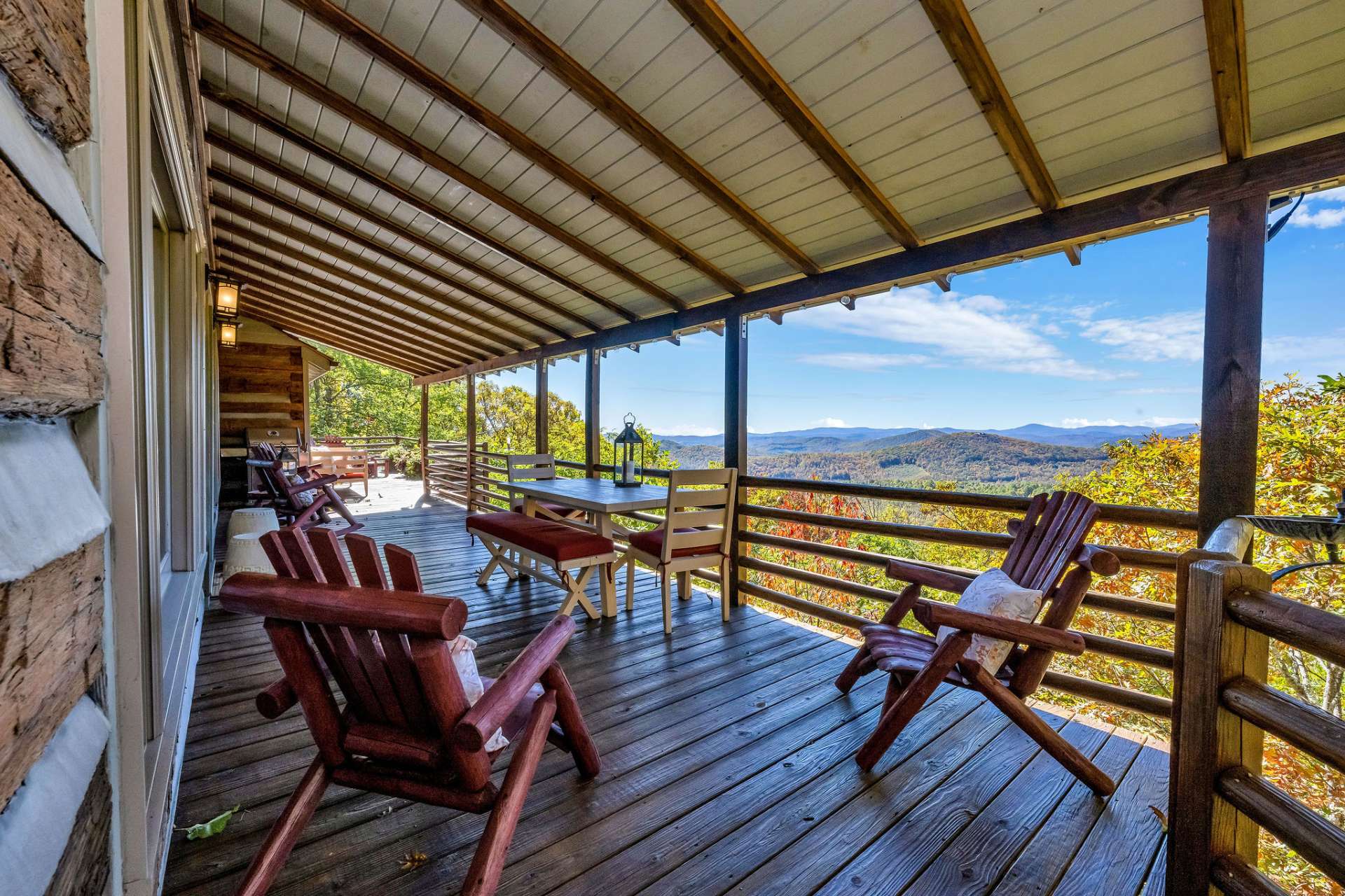 Host unforgettable evenings on the expansive deck, where layered mountain vistas set the perfect backdrop for lasting memories.