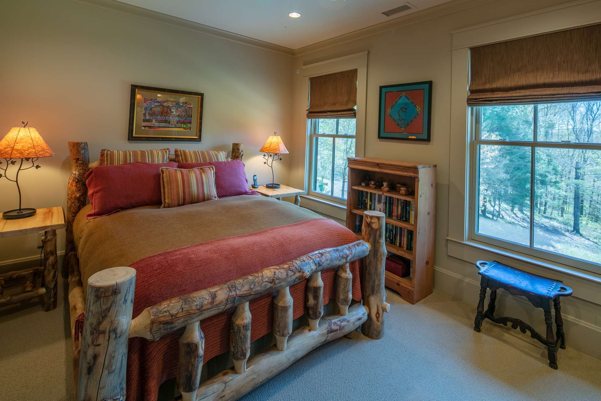 All of the upper level bedrooms are spacious and inviting.