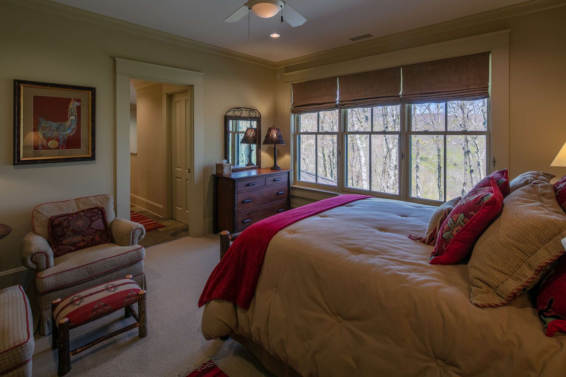 Family or guests will feel at home in any of the three spacious en suite bedrooms on the upper level.