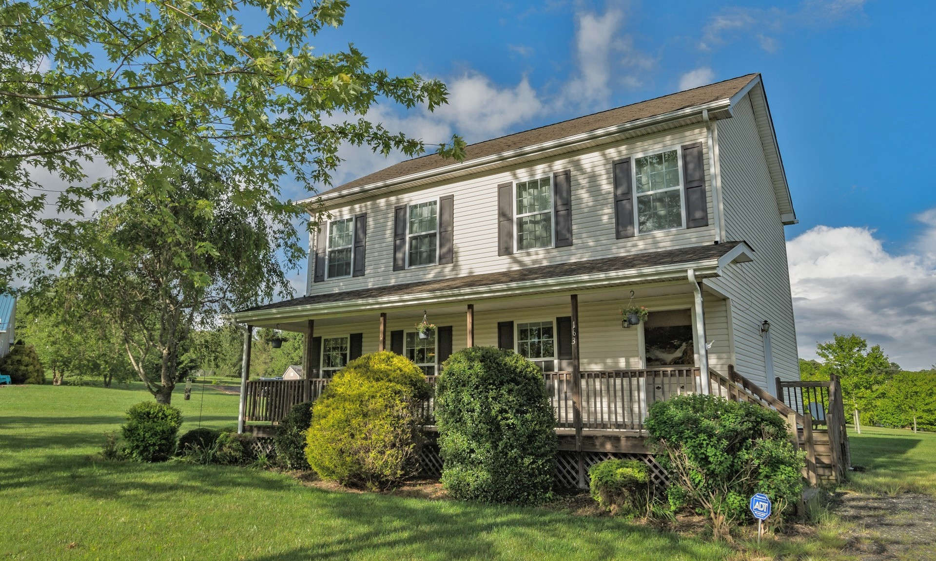 Located in Southern Ashe County, this spacious and low maintenance 3-bedroom, 2.5-bath modular home offers a nice open and mostly level lawn.