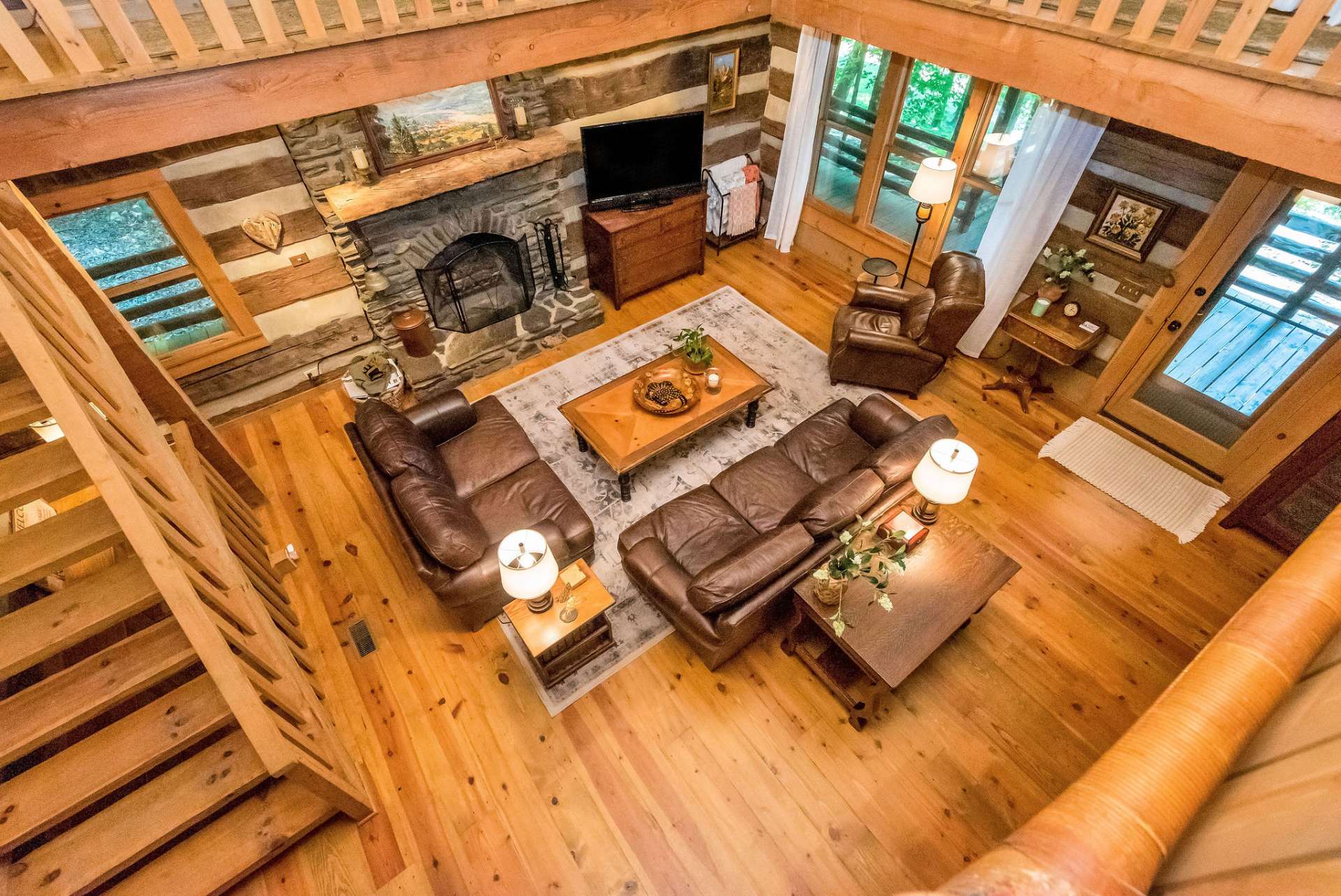 Your heart will feel full looking down at your family and friends spending time together in your mountain cabin.