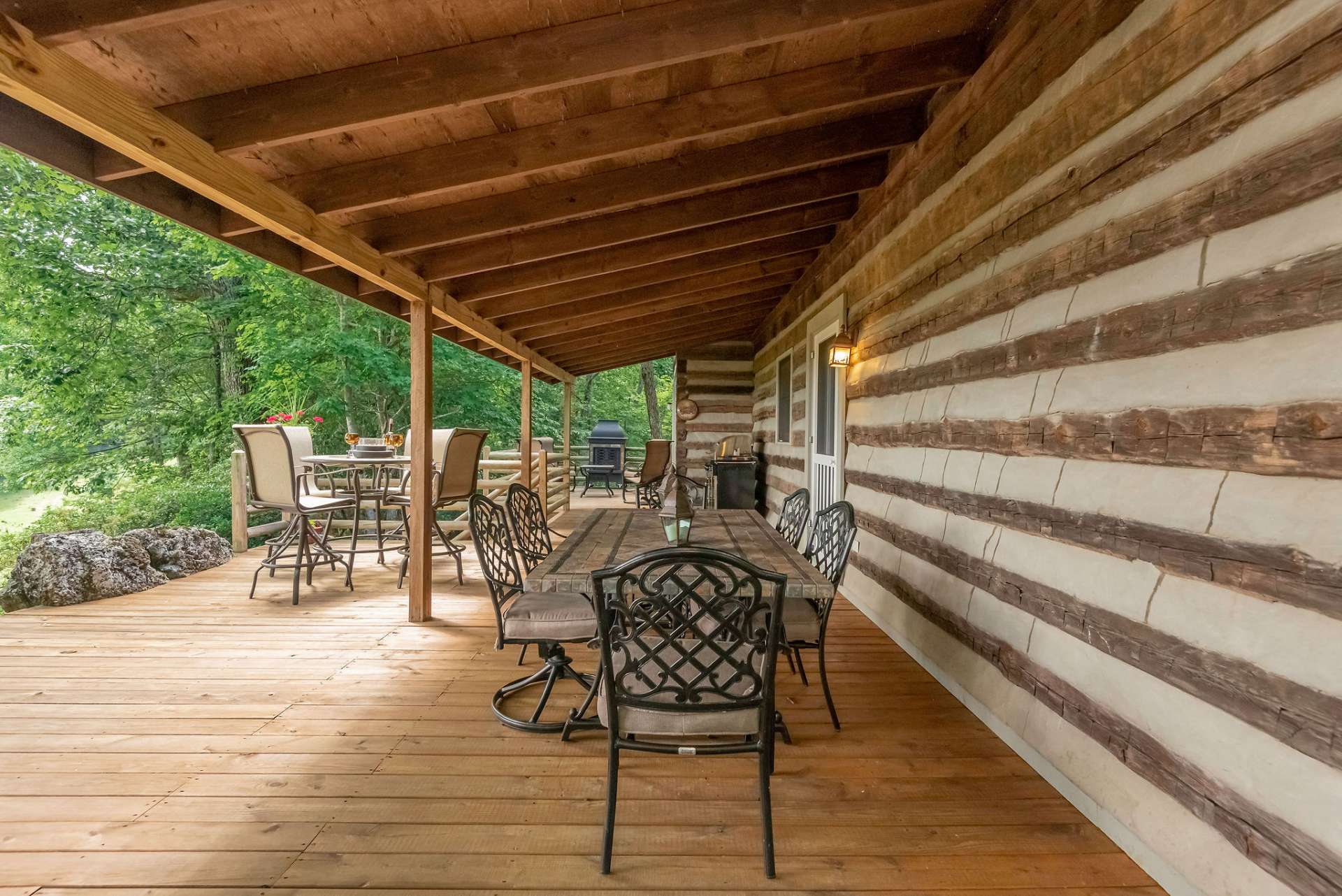 Back deck features both covered and open areas... you'll love the versatility of this outdoor living space!