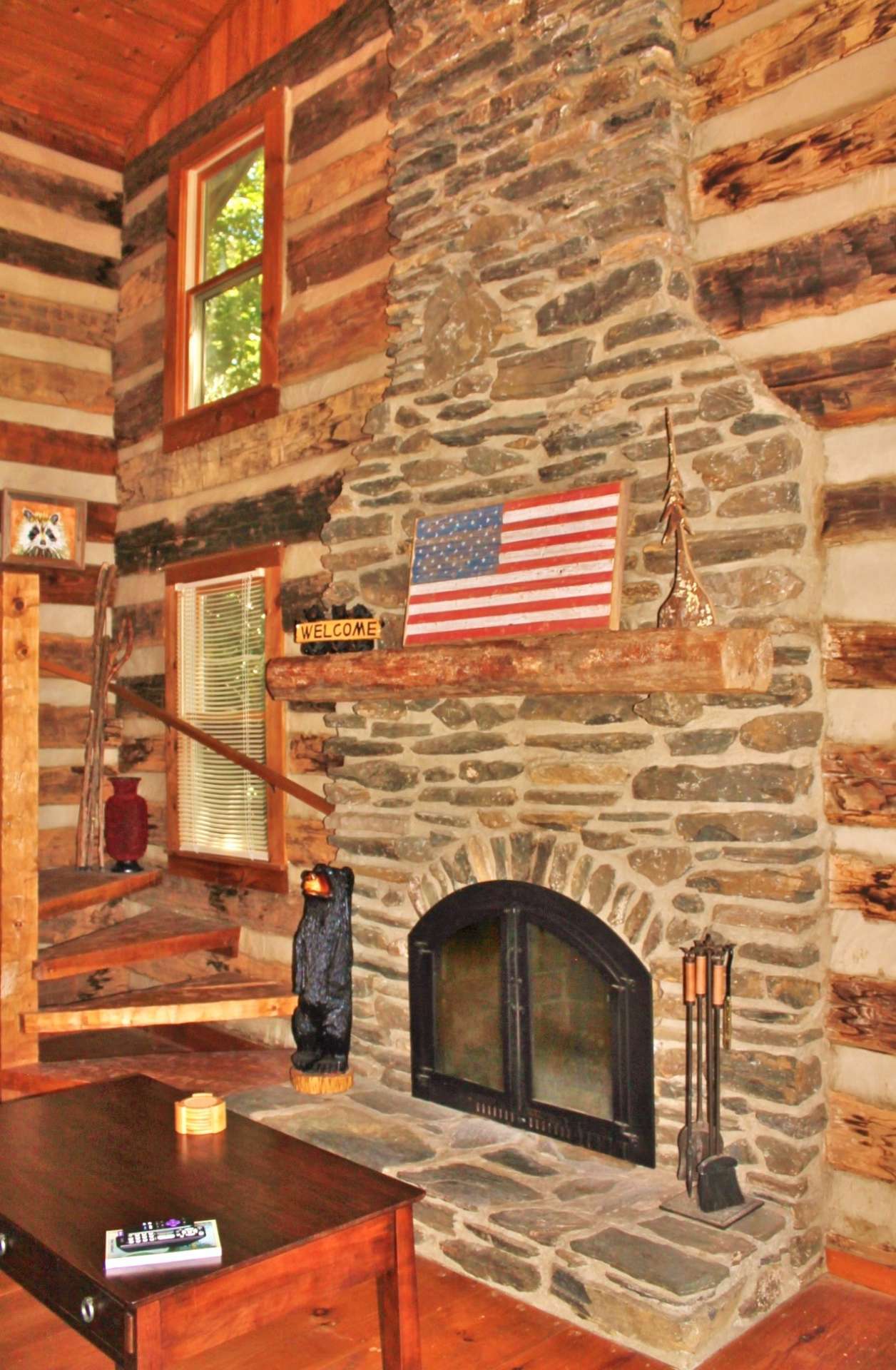Experience true log cabin living with all of today's modern conveniences.