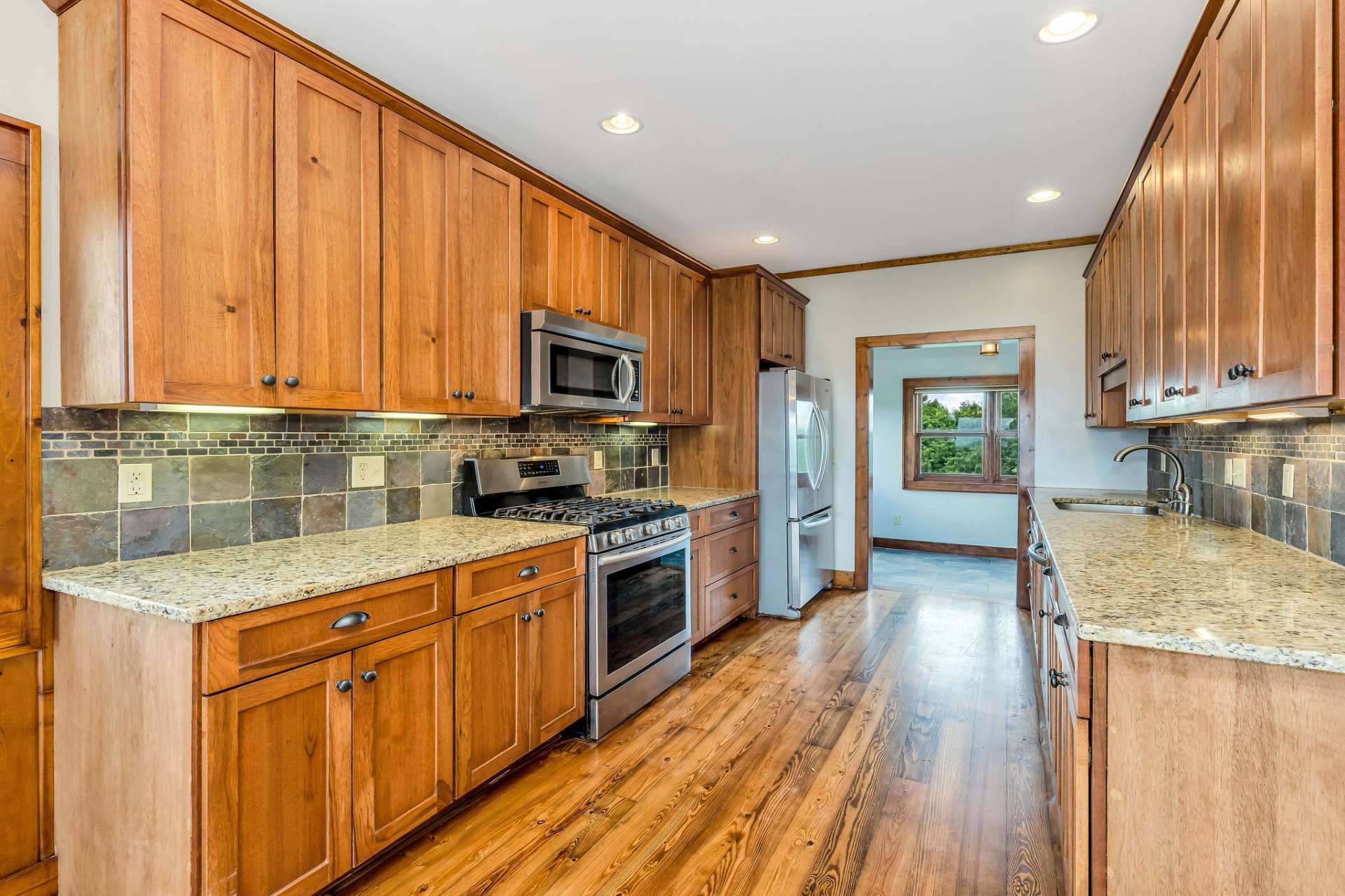 You will enjoy lots of cabinet space and additional area in the mudroom if you wanted to add a large food pantry