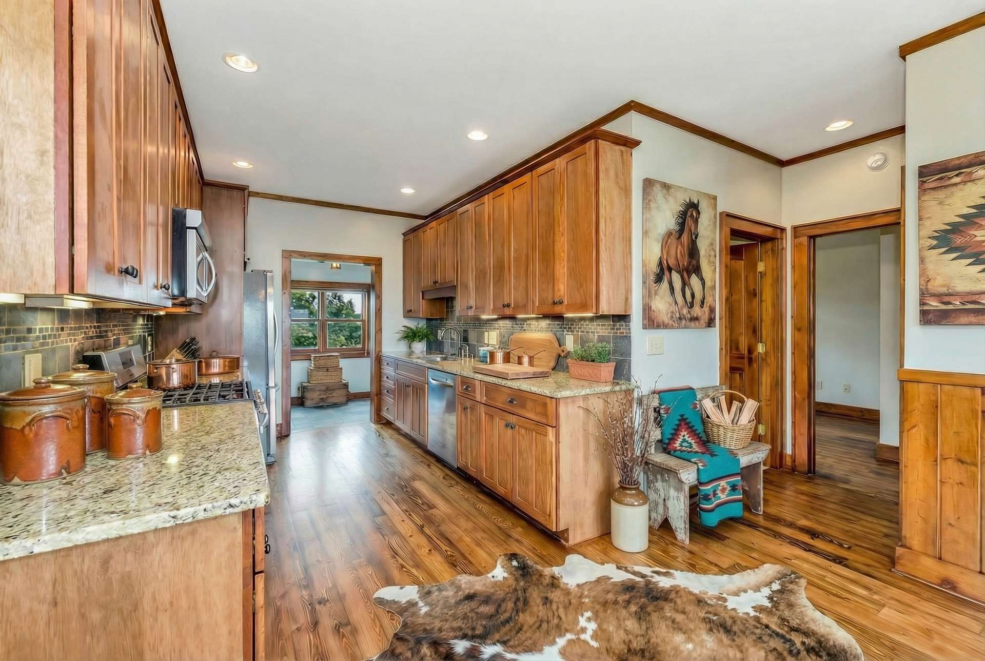 This AI-virtually staged kitchen photo shows you the potential charm.