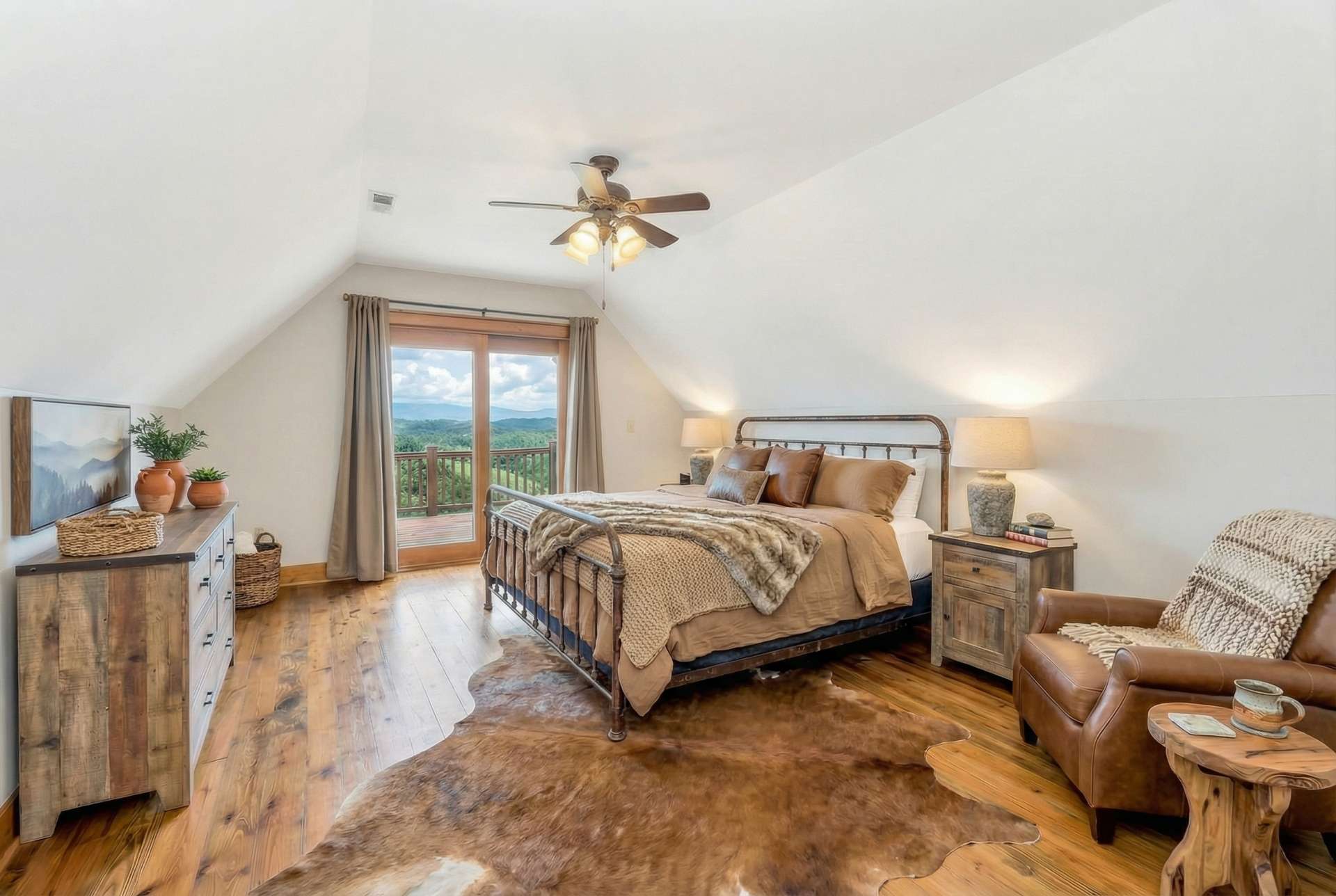 Plenty of space for bedroom furniture is shown with this AI-generated photo.