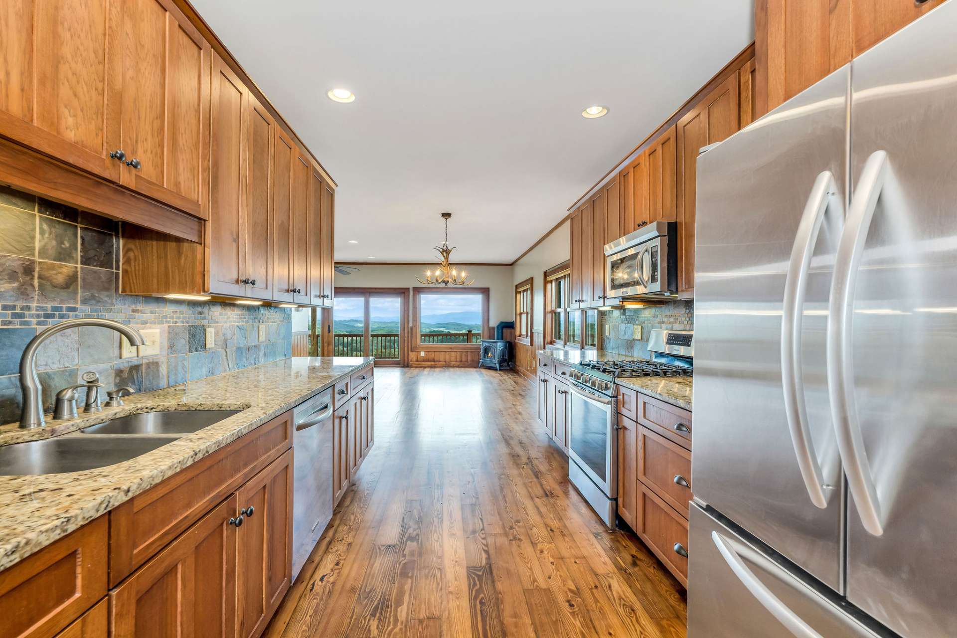 Check out the view from your kitchen toward the dining/living area