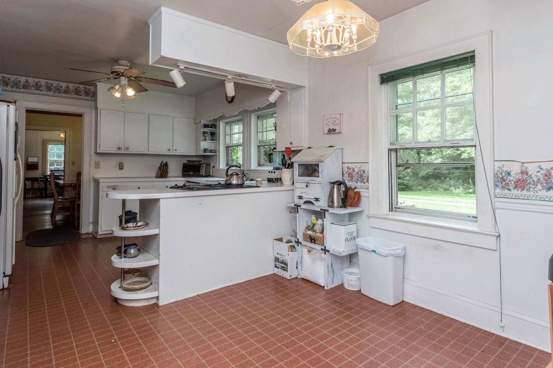 Kitchen offers a breakfast nook or an area for informal dining.