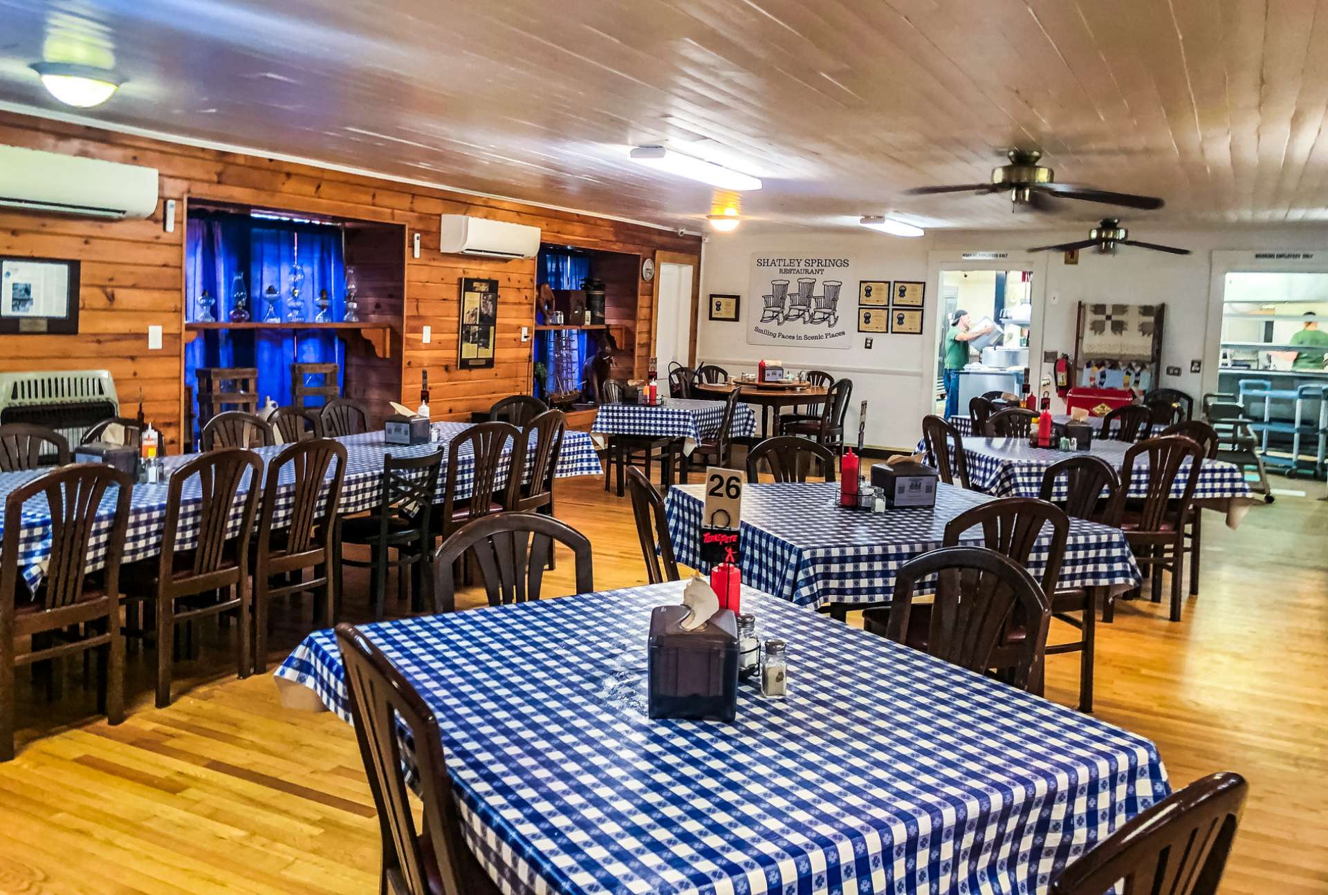 The restaurant dining rooms seat approximately 215 guests.