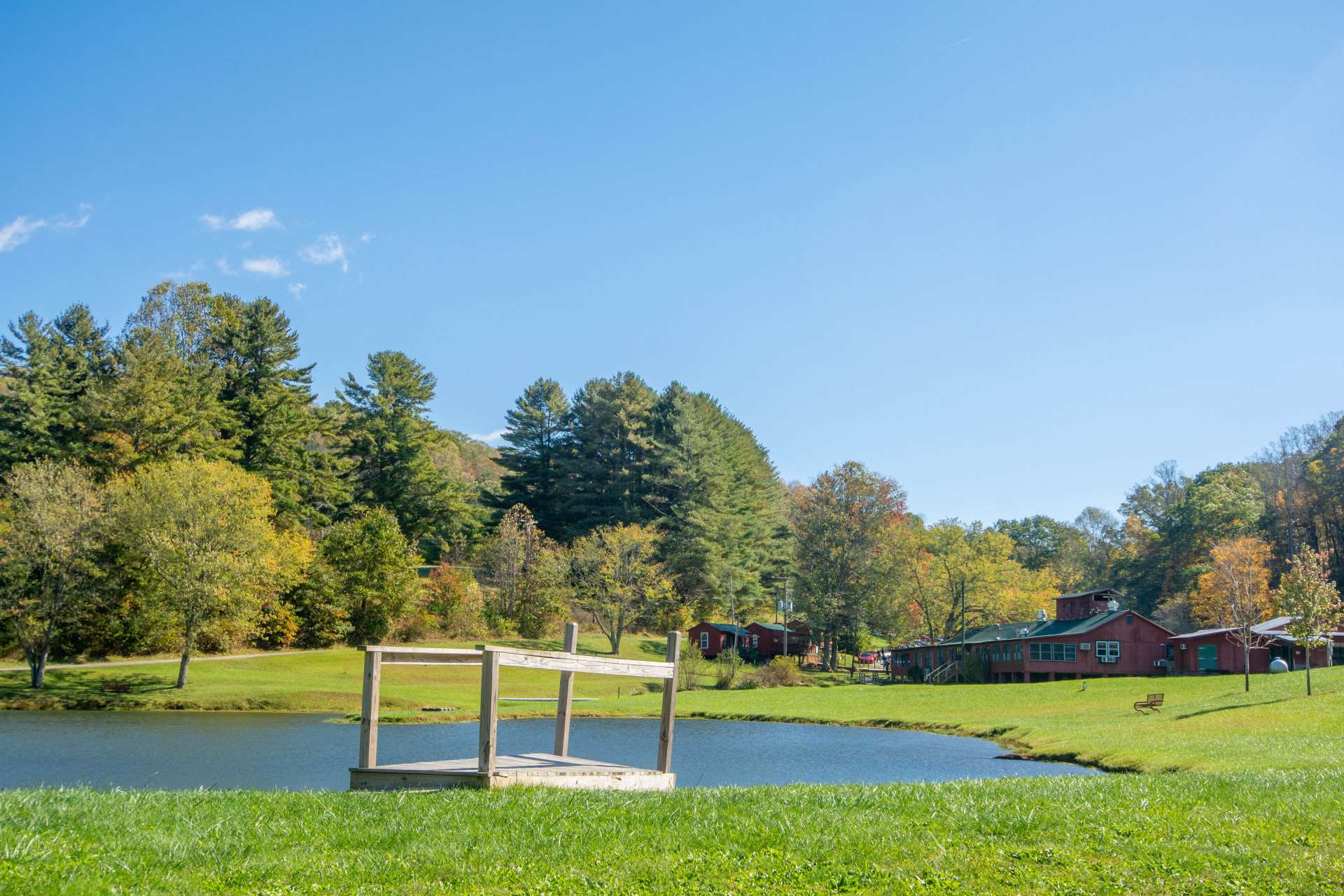 Another view overlooking the tranquil spring fed pond.