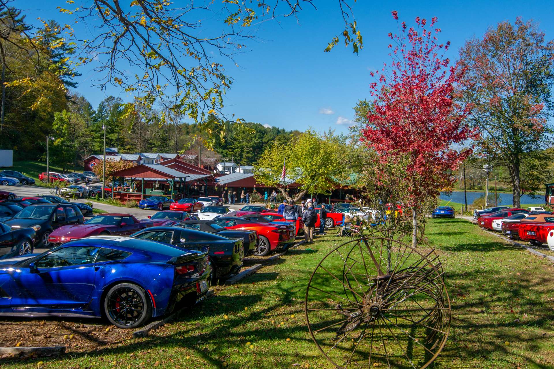 Many clubs such as this Corvette Club make Shatley Springs Restaurant a fun place to meet.