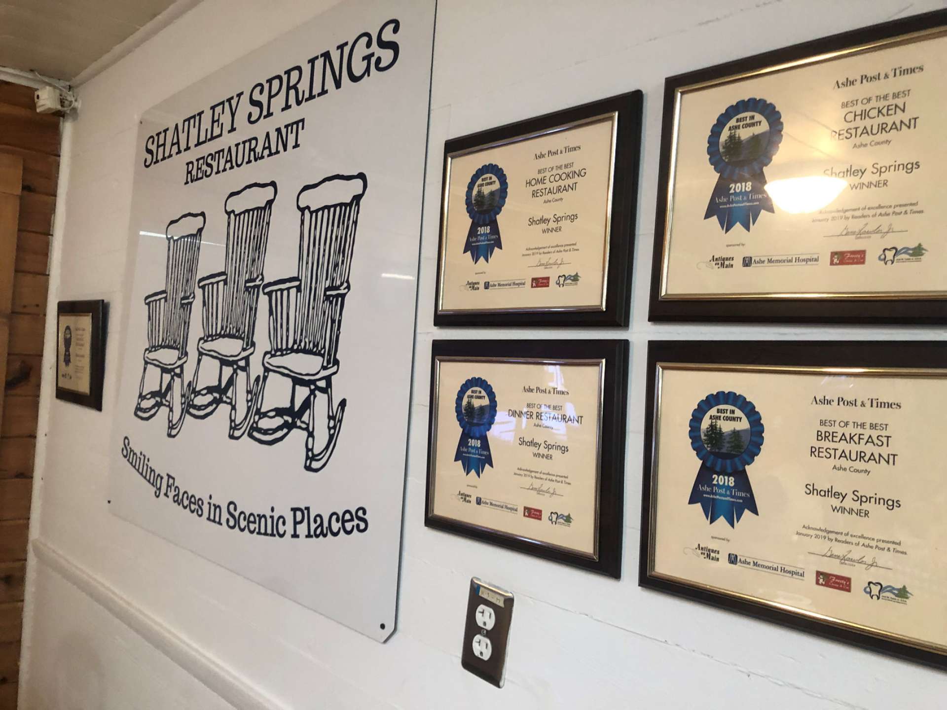 Shatley Springs Restaurant has been consistently recognized and honored for their scrumptious food over the years.