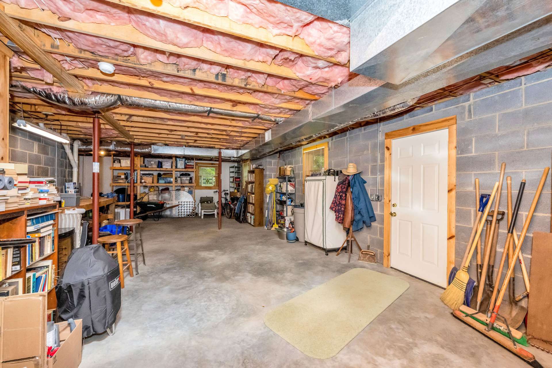 This is a walk-out basement. The 3 windows allow in the natural light.
