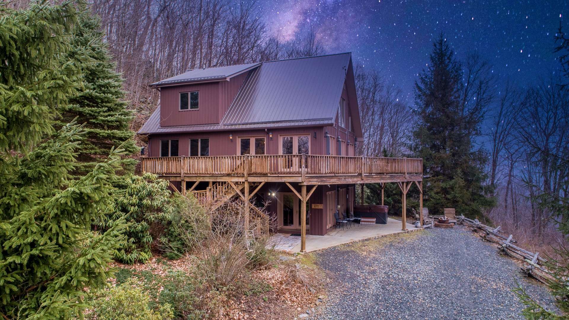 Or, enjoy the fresh mountain air and sounds of Nature under evening's star lit skies.