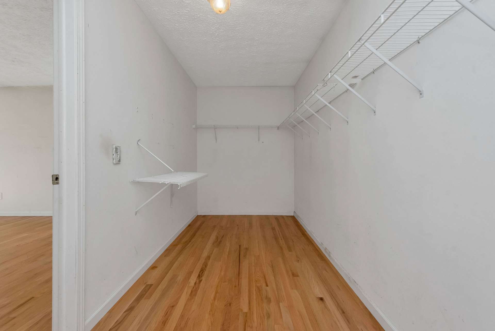 This primary features an expansive walk-in closet.