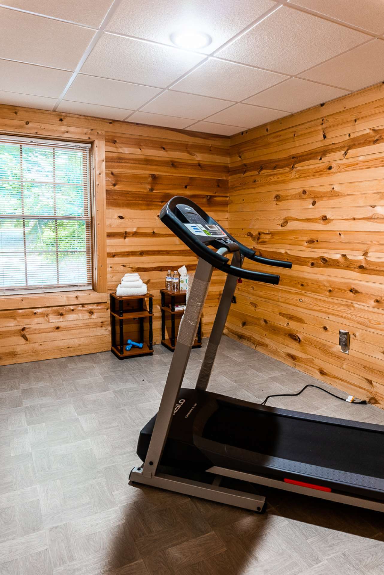 This lower level room was utilized by the current owners  as the third bedroom.