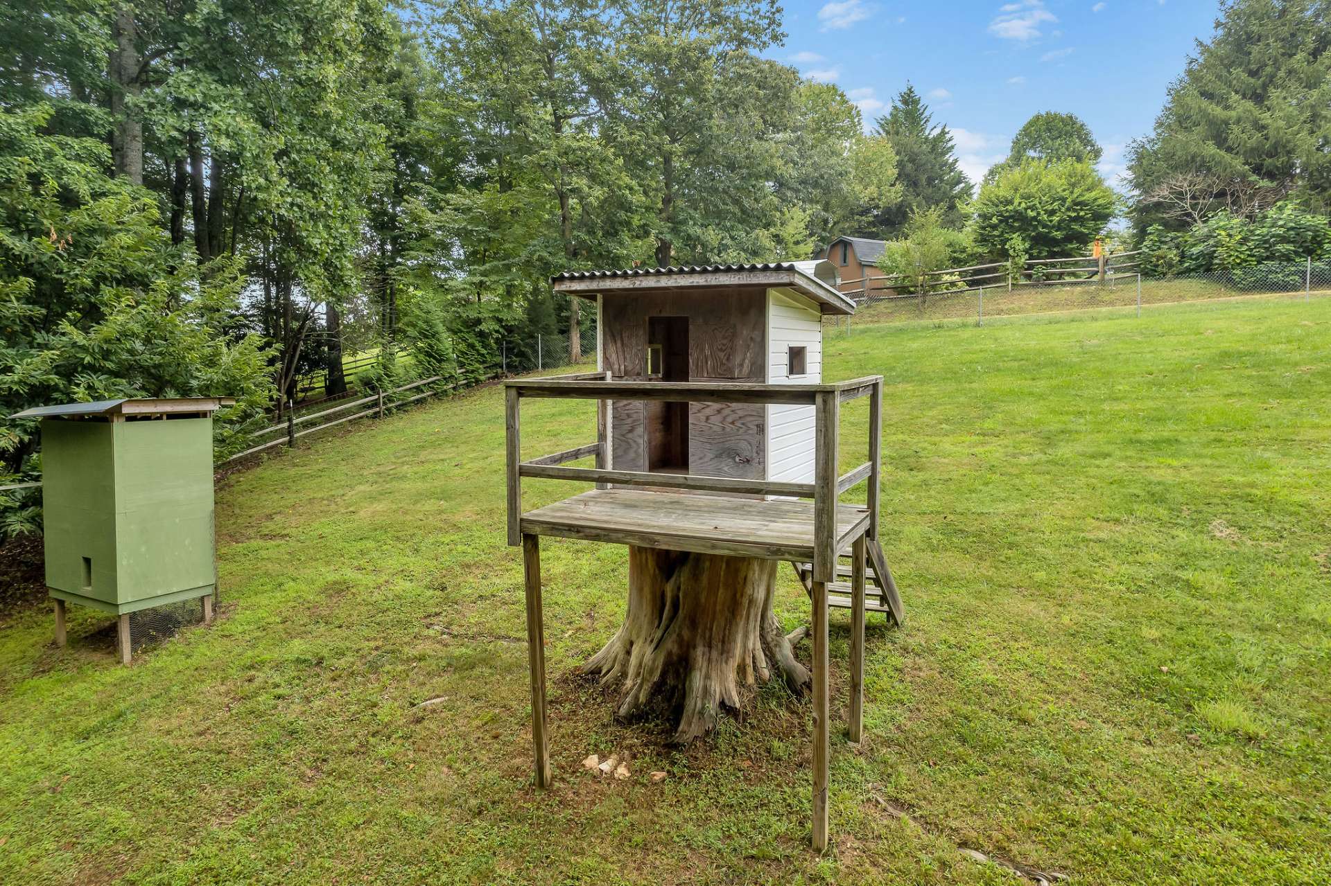 Green chicken house and kids playhouse!