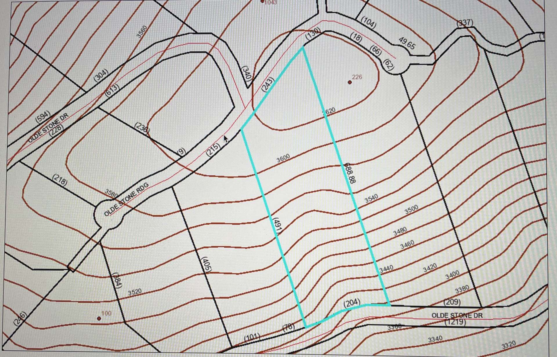 Plat Map with Lot dimensions