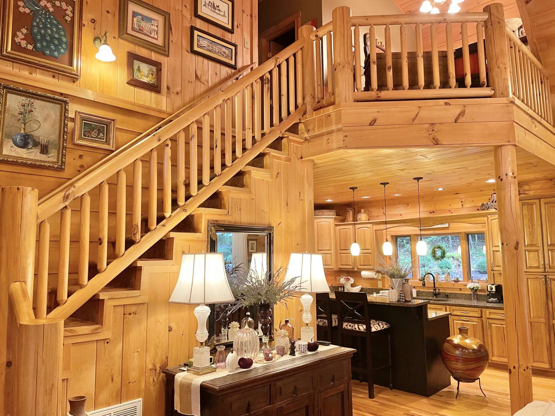 Welcoming entry with vaulted ceilings and stairs to the 2nd level!