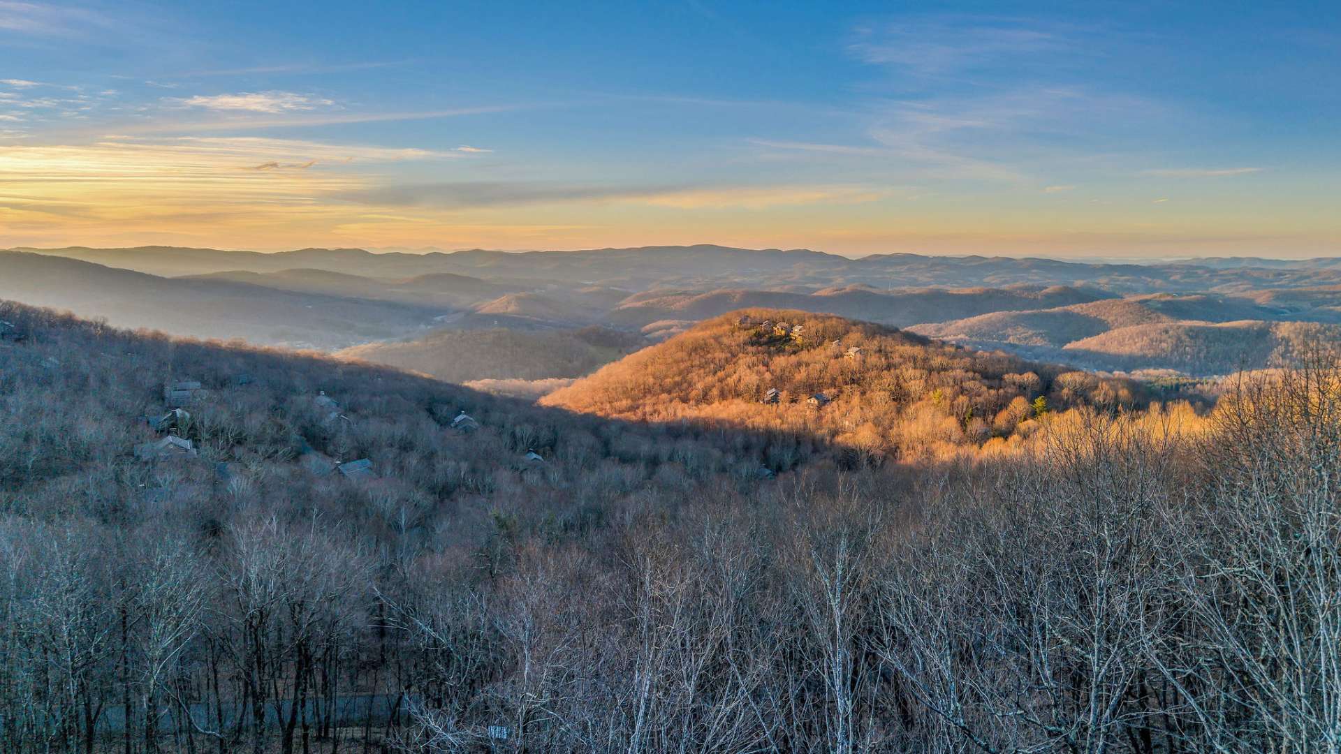 Your view as the sun starts to illuminate the mountains in the distance