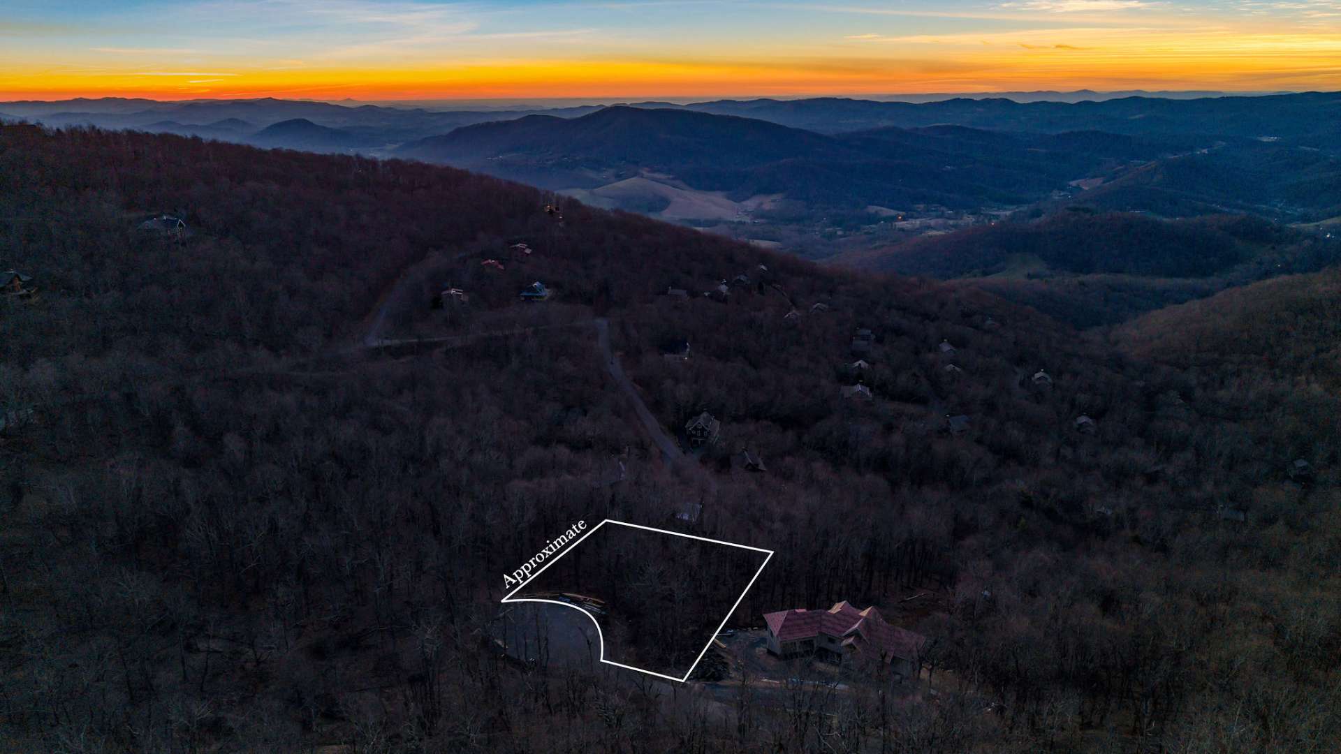 Orientation of your lot within the aerial view of surrounding property