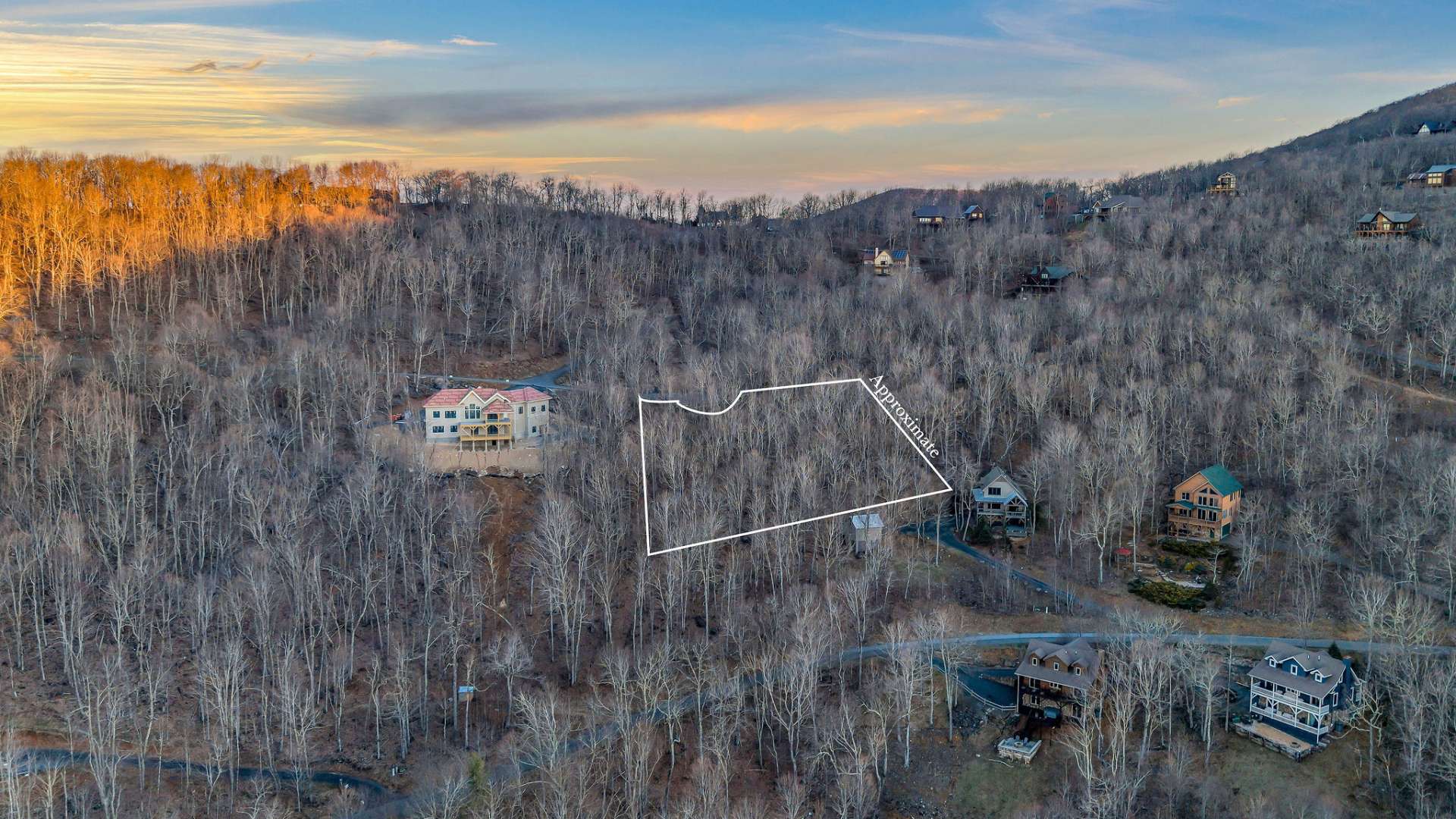 Aerial view of your property in relation to surrounding homes