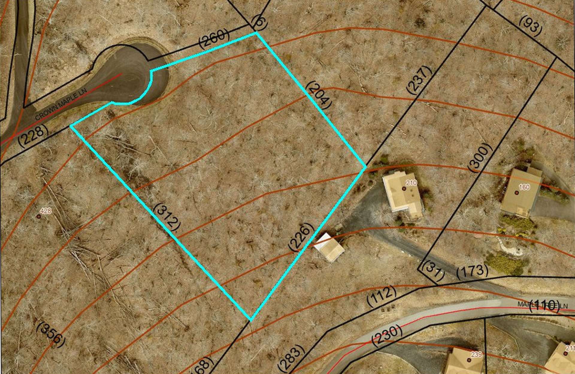 County GIS Aerial of the Land