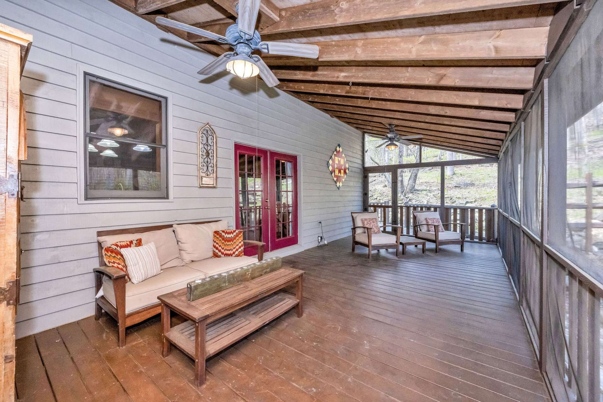 This outdoor furniture conveys and includes the armoire.