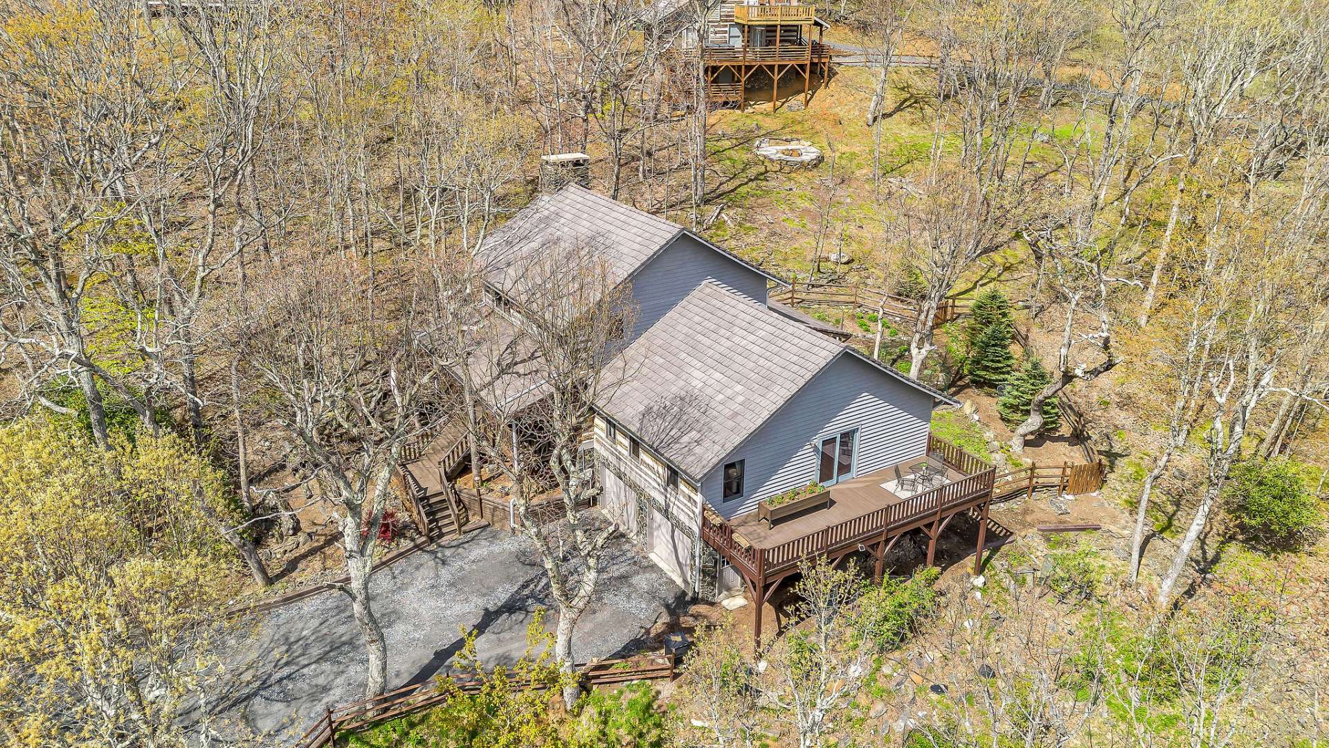This cabin with all the outdoor spaces is a must-see to believe!