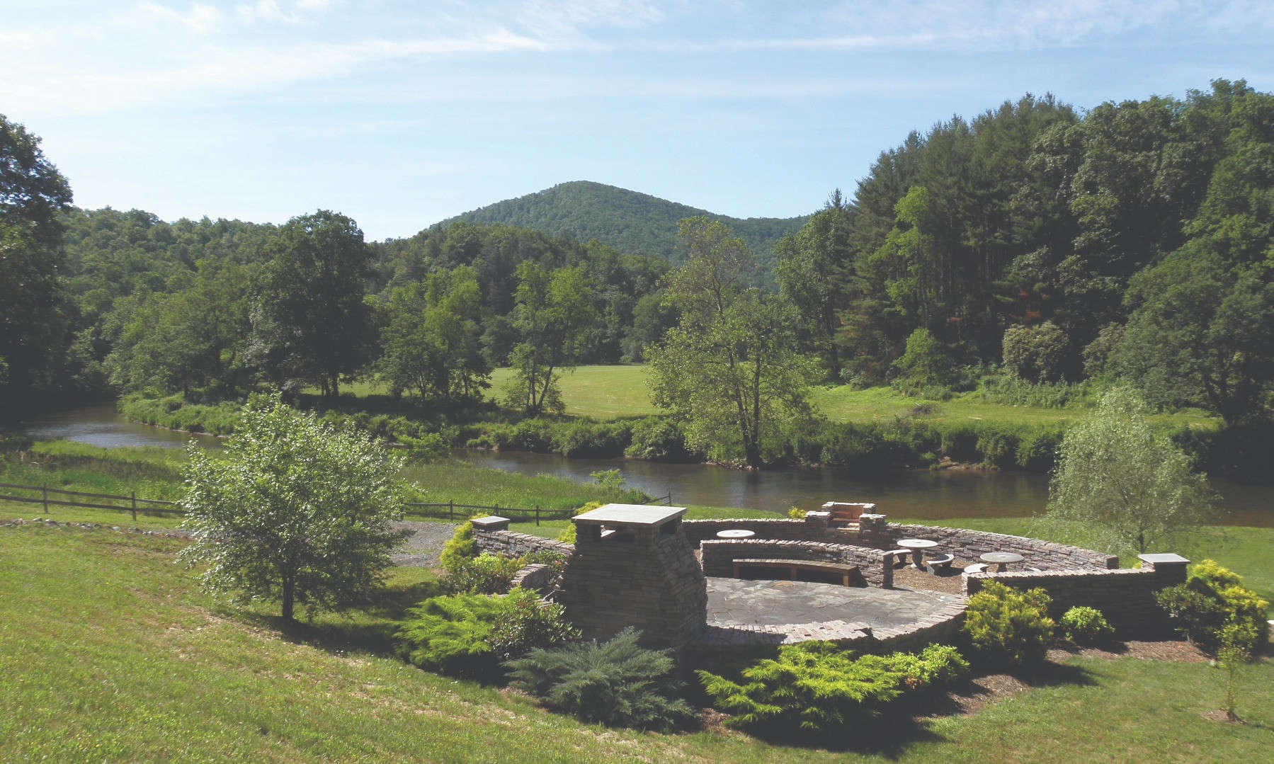 Brightwater on the New River is a gated community located on the banks of the South Fork of the New River in the southern area of Ashe County, NC Mountains.