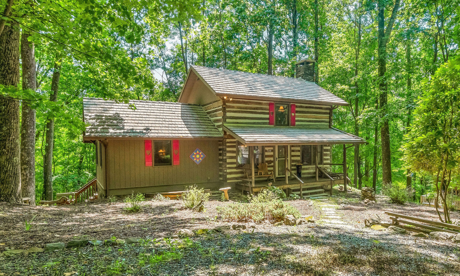 Escape to your own charming antique log cabin.