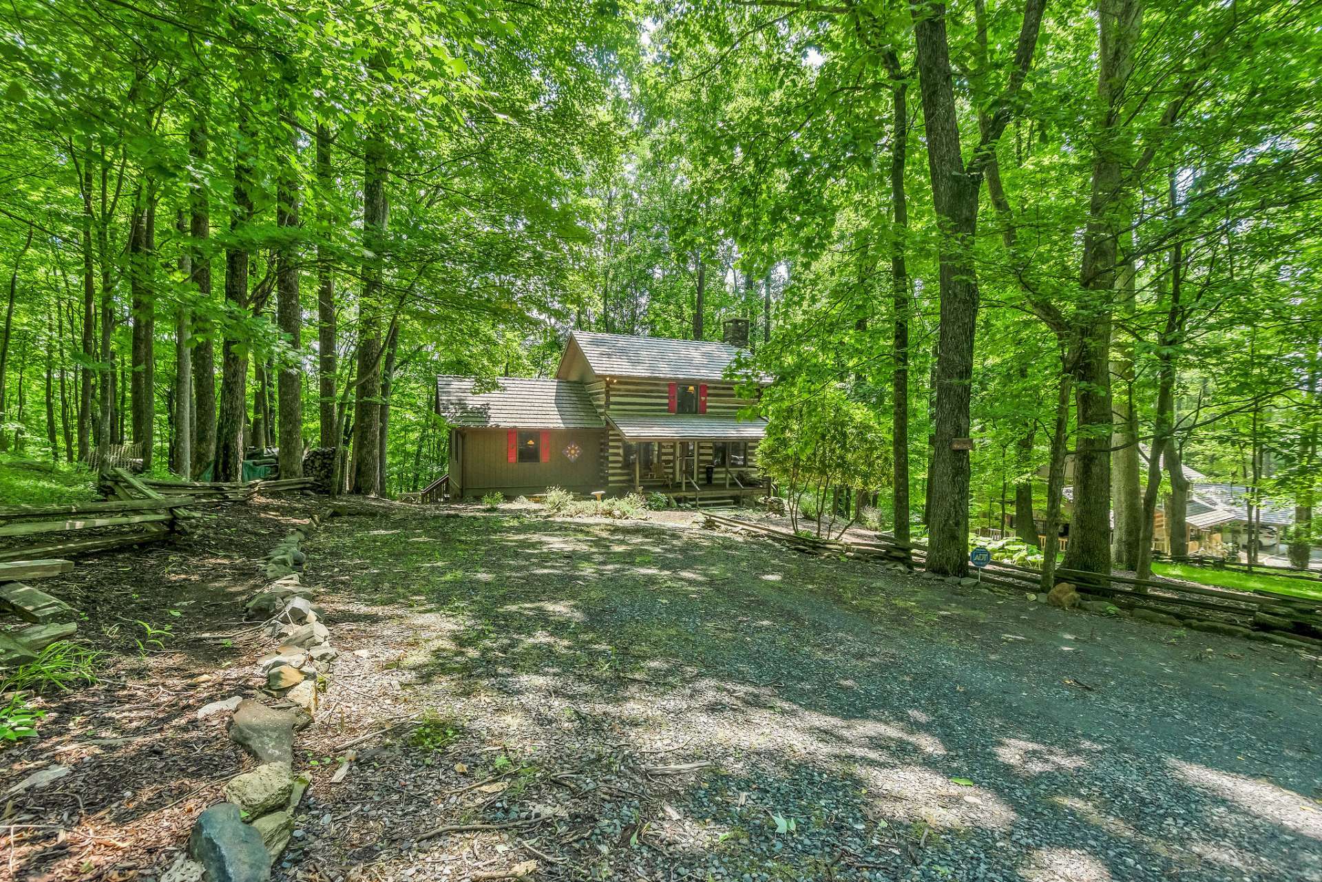 Cabin is located lower on the mountain for easy access year round.