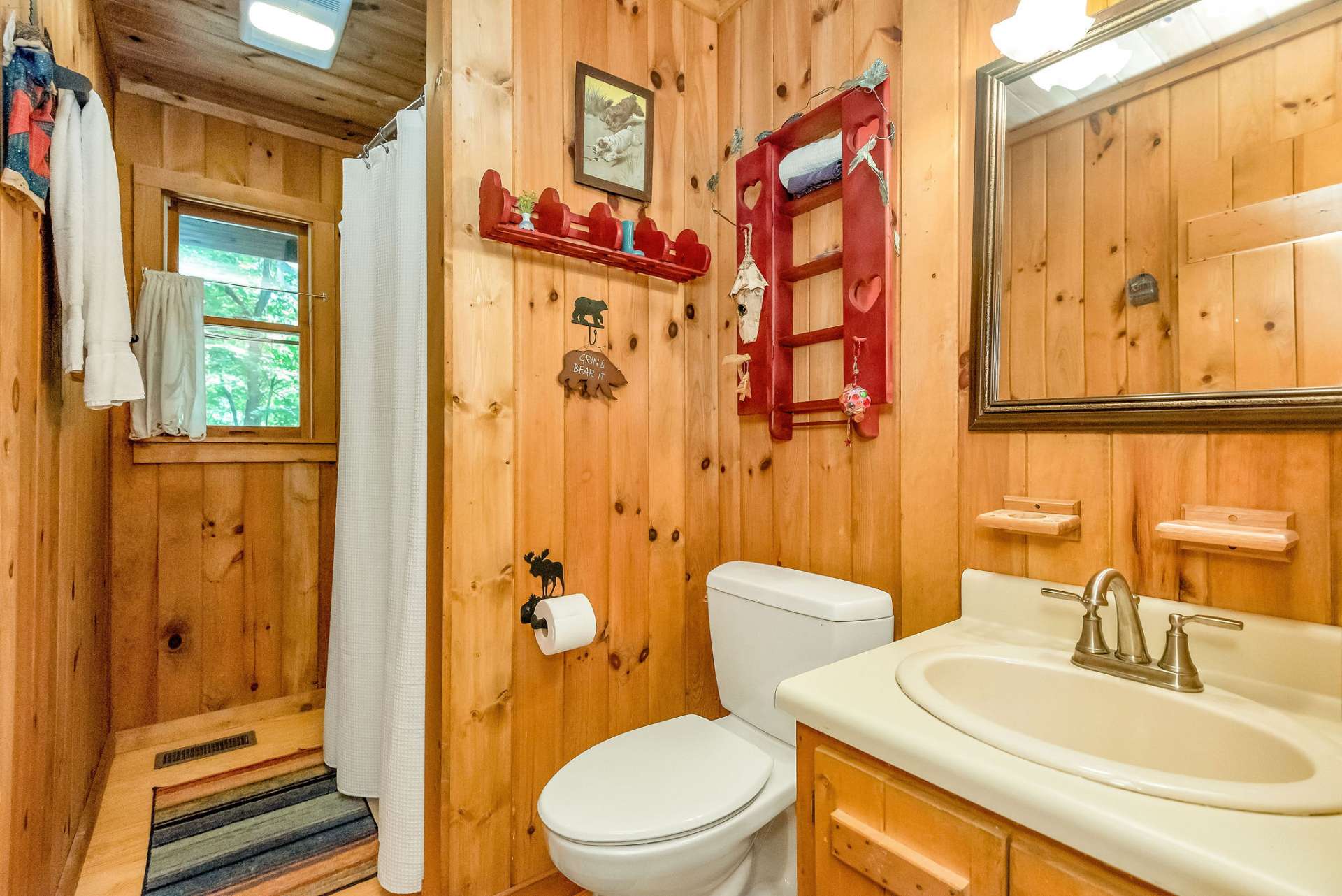 Main level bath with updated shower.