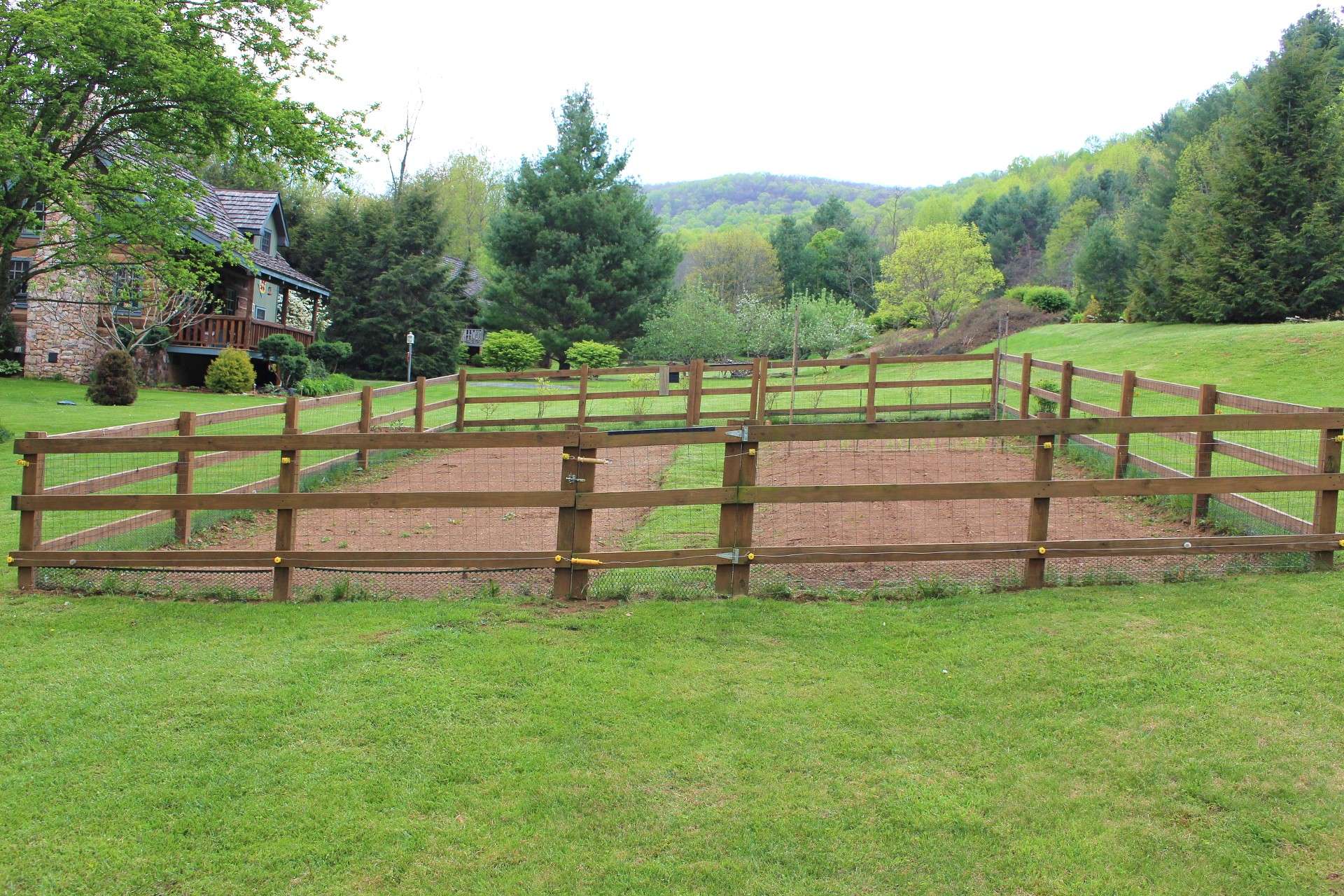 There is already a fenced garden area for your convenience.