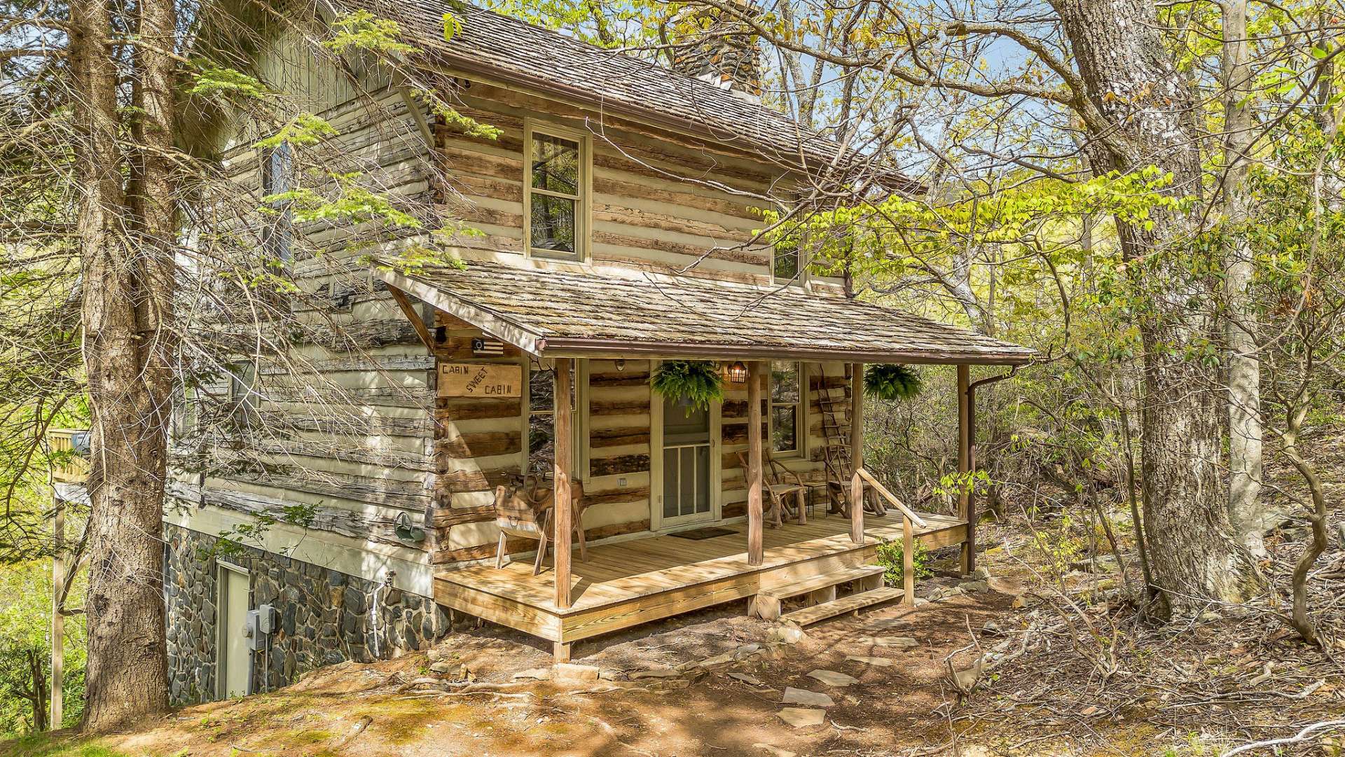Enjoy peaceful seclusion from the comfort of the front porch, where privacy and serenity abound.