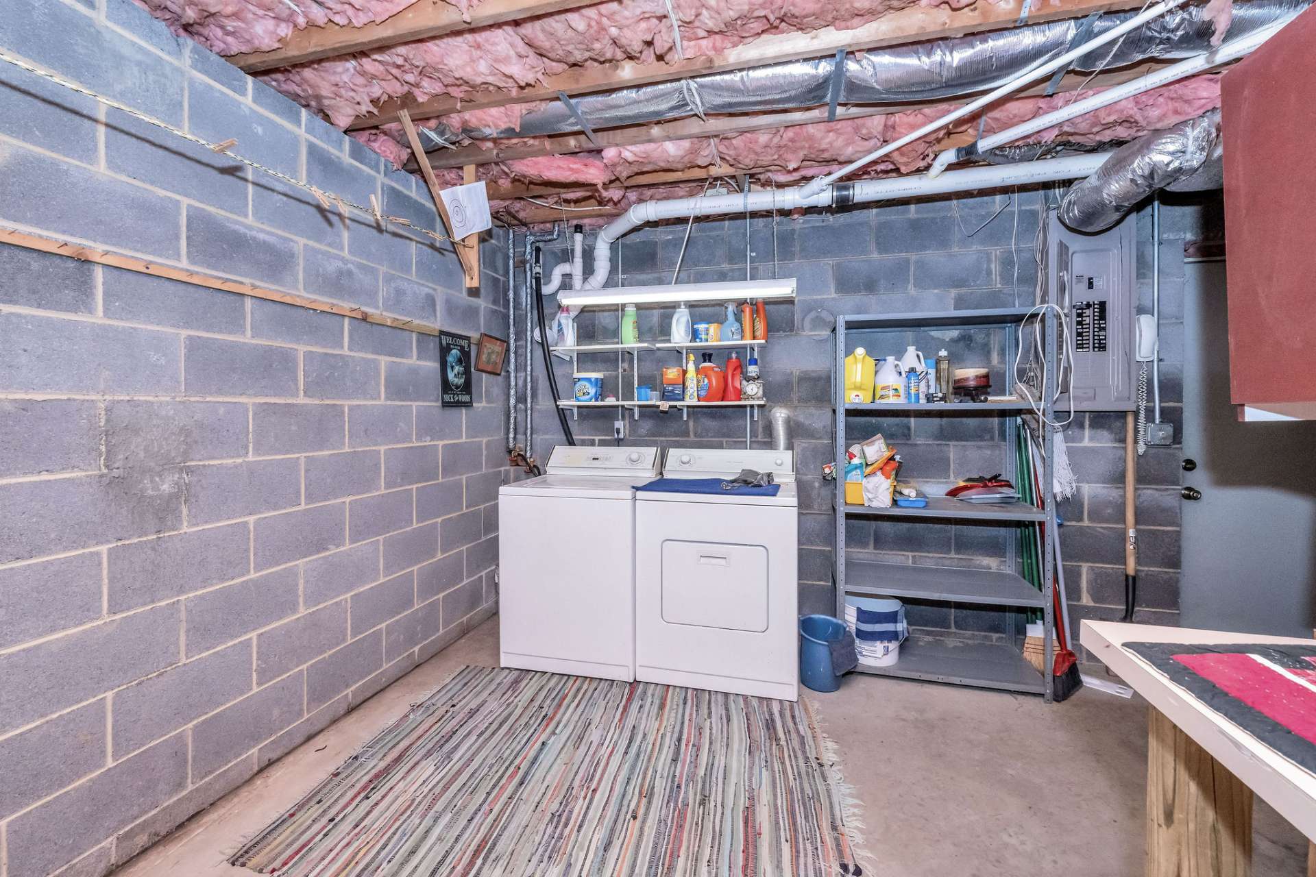 Laundry is located in the lower level.