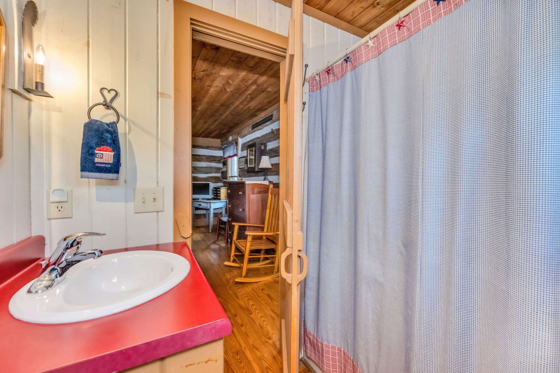 Enjoy soaking in the shower/tub combo.