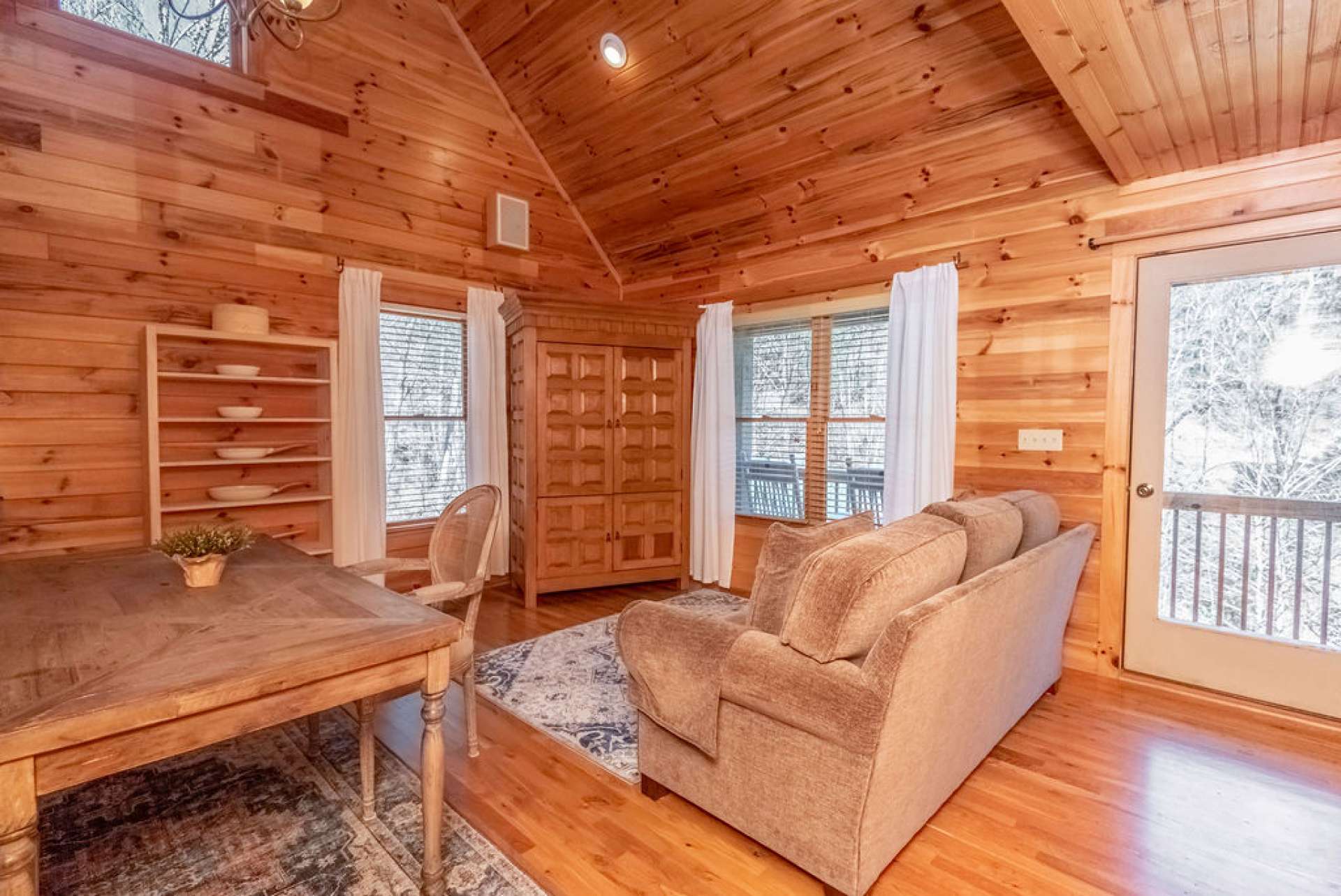 A view of the great room from just outside the bedroom.