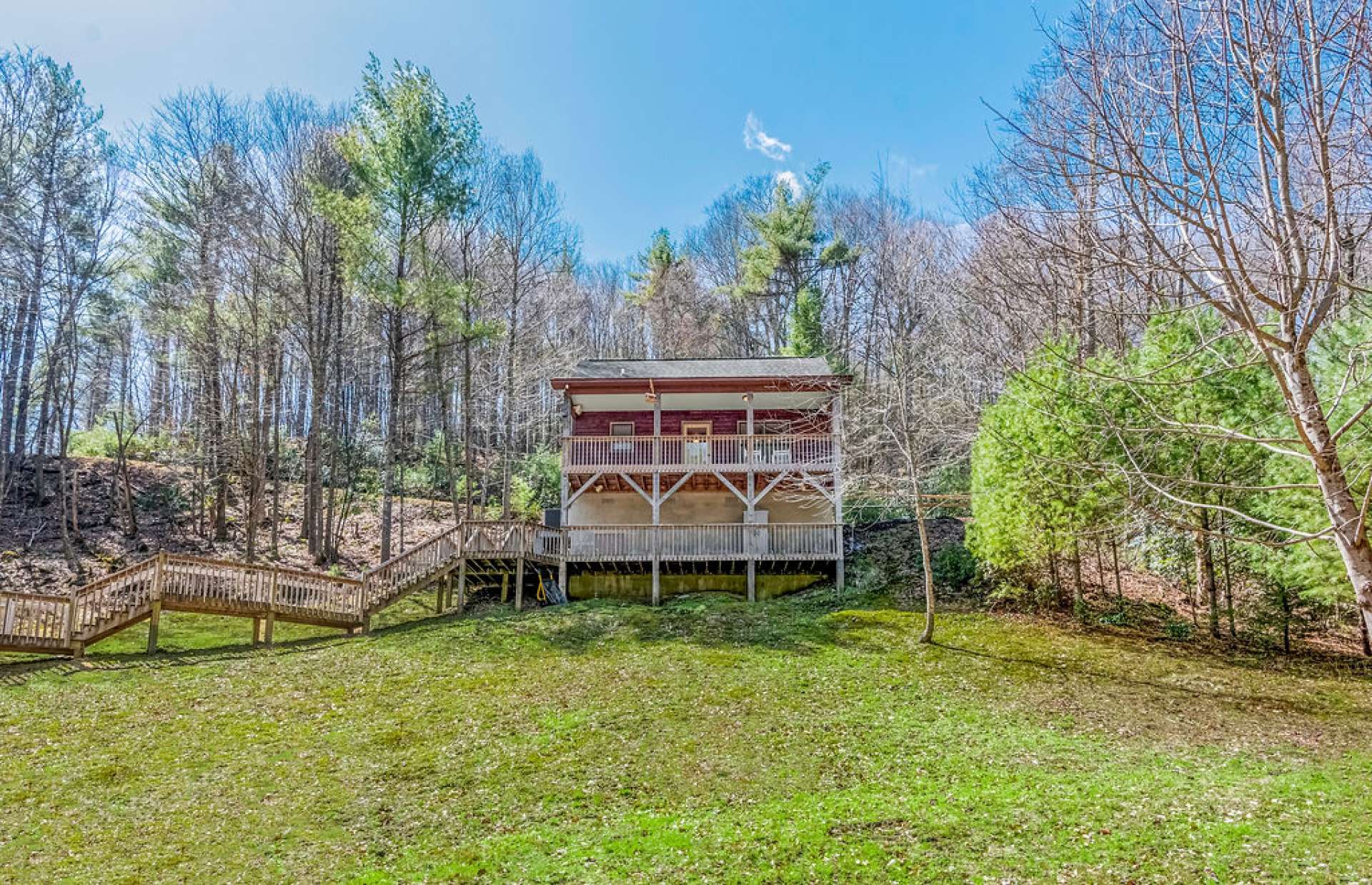 A view of the home from the spacious back yard.