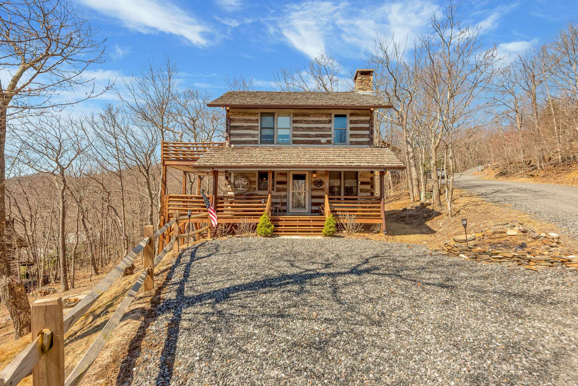 Indulge in your North Carolina mountain dreams of owning a rustic cabin.