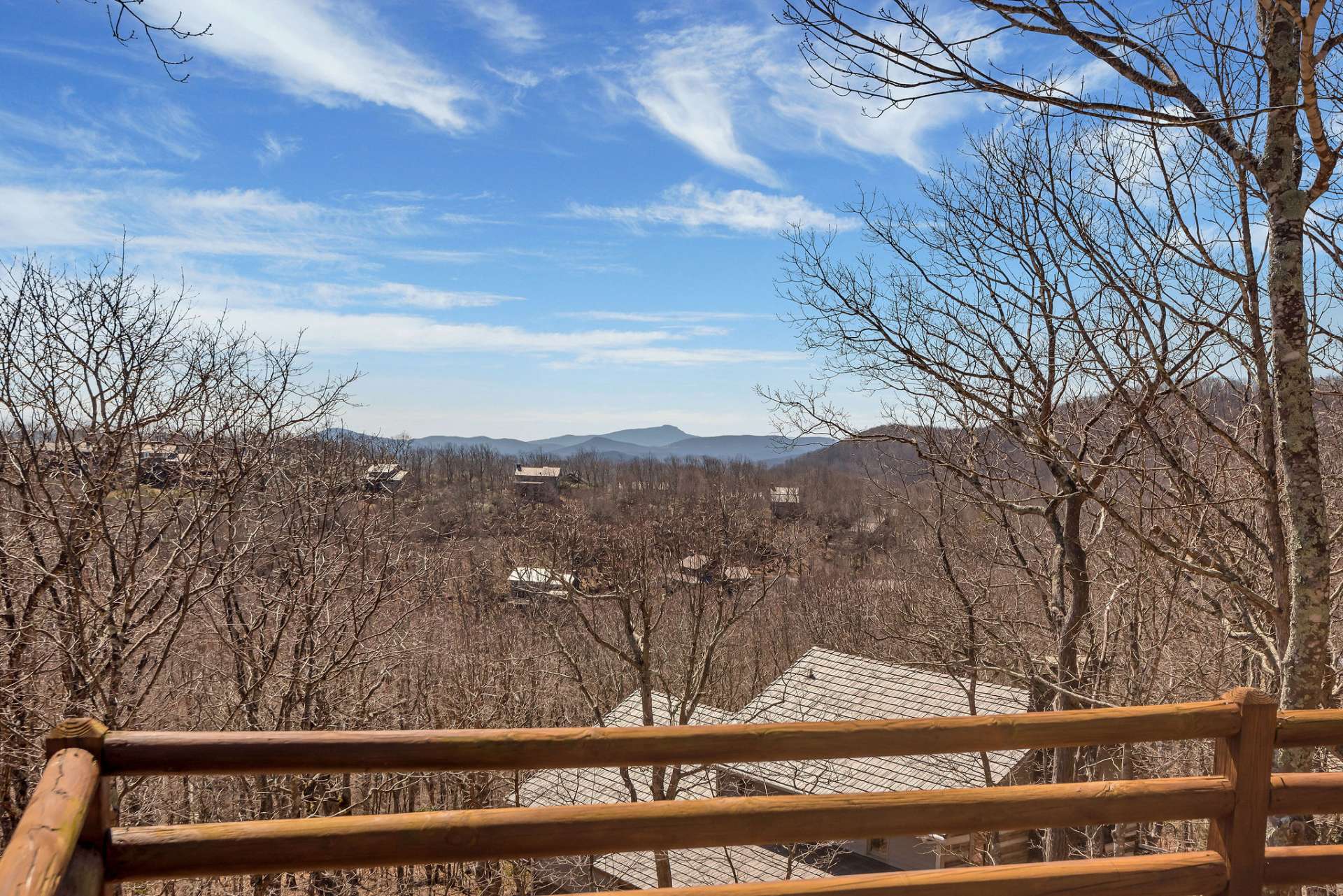Savor one of the best views in the cabin outside on the private loft's open deck.