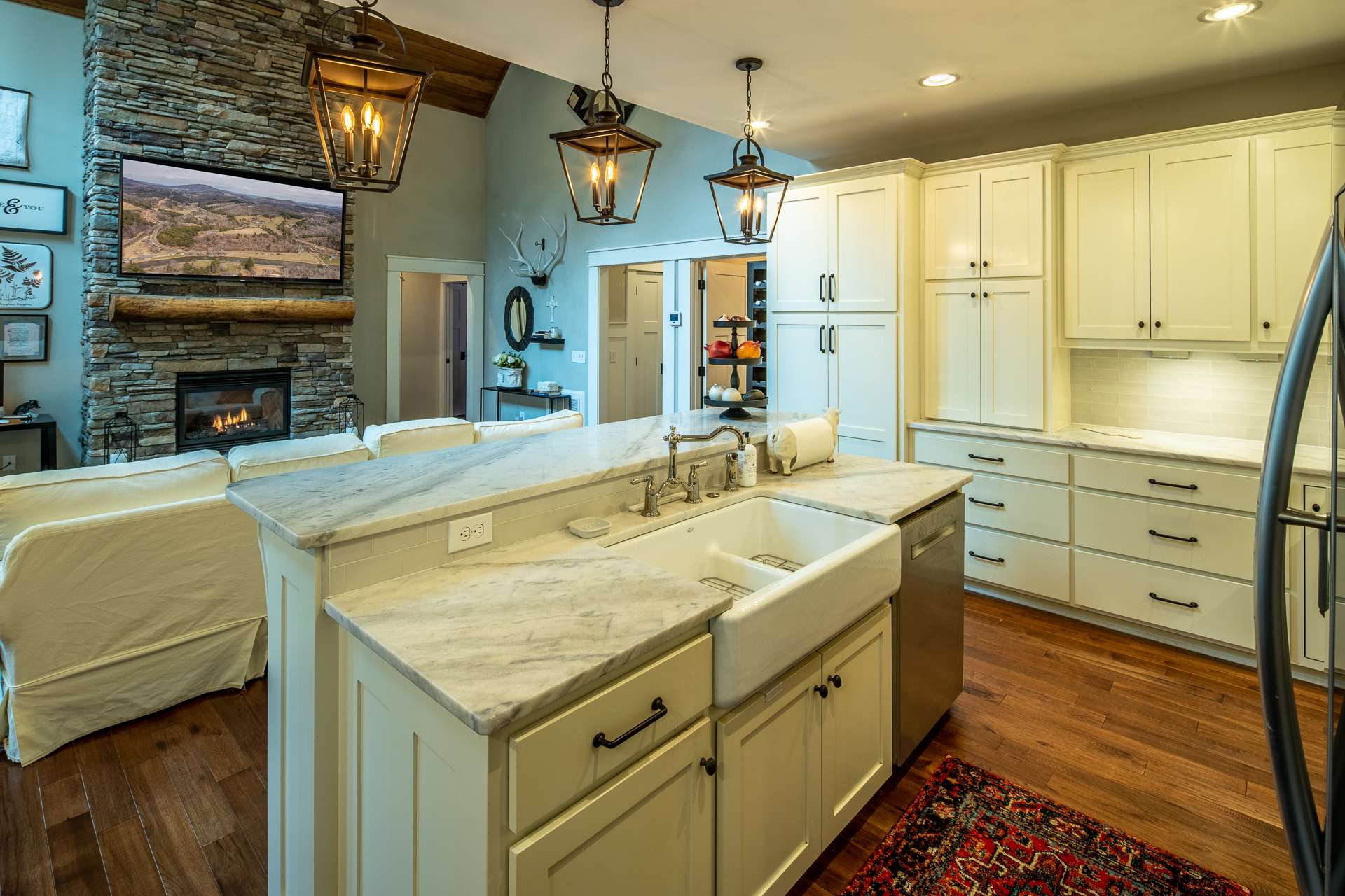 Open to the living area, this kitchen is a chef’s dream!