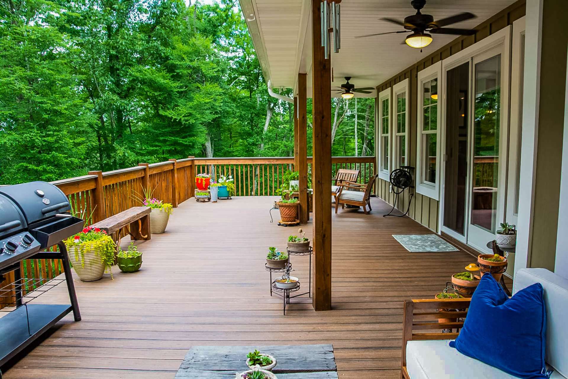 Enjoy outdoor dining and relaxing on the partially covered back deck.